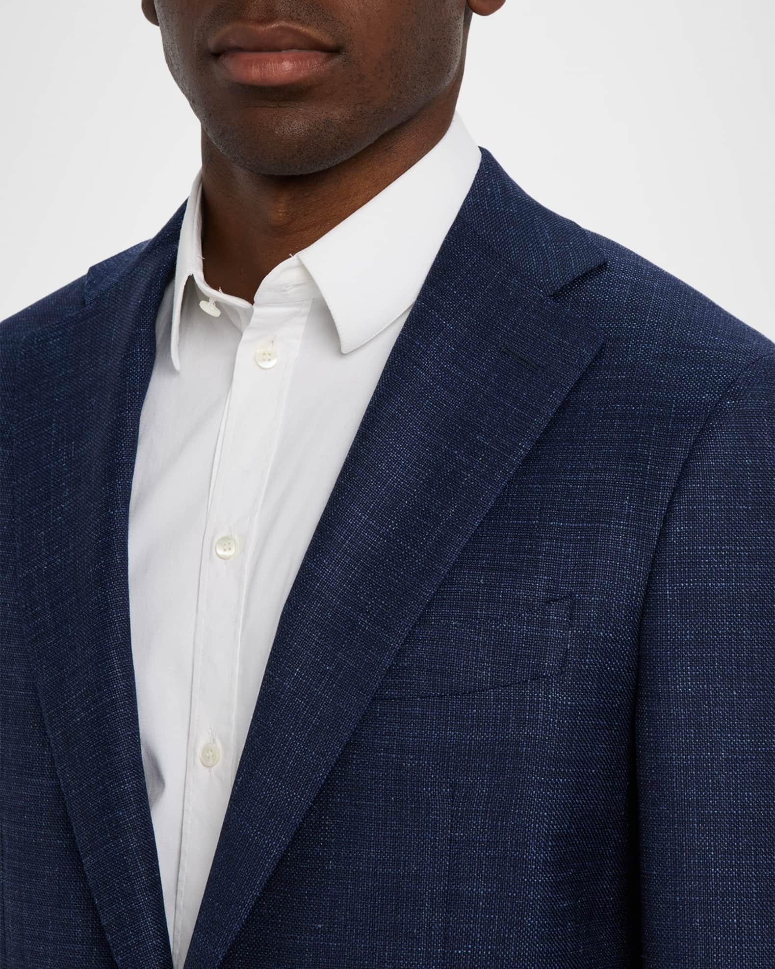 Men's Textured Wool-Blend Notch Lapel Blazer Product Image