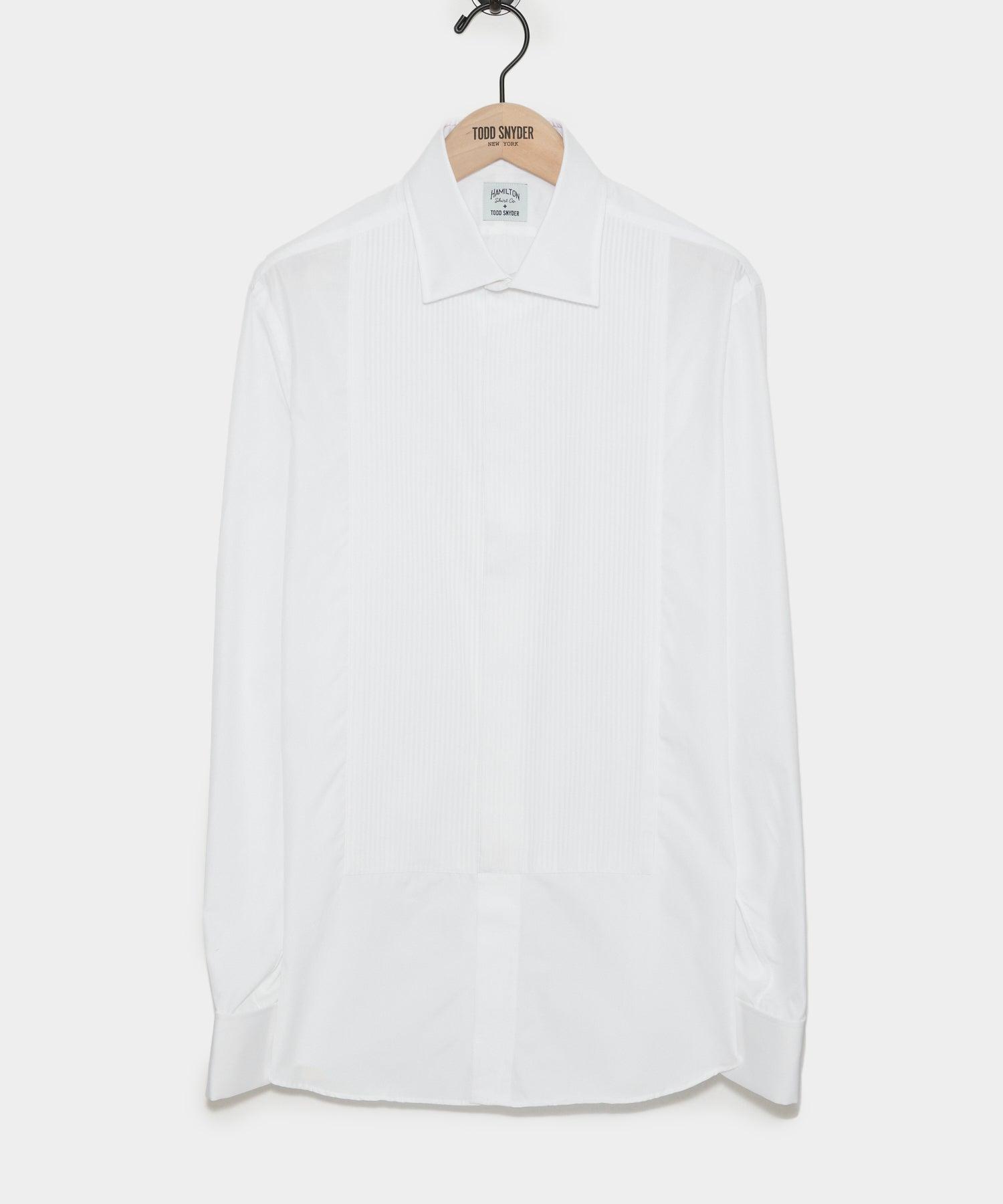 Hamilton + Todd Snyder Cotton Pleated Spread Collar Tuxedo Shirt Product Image