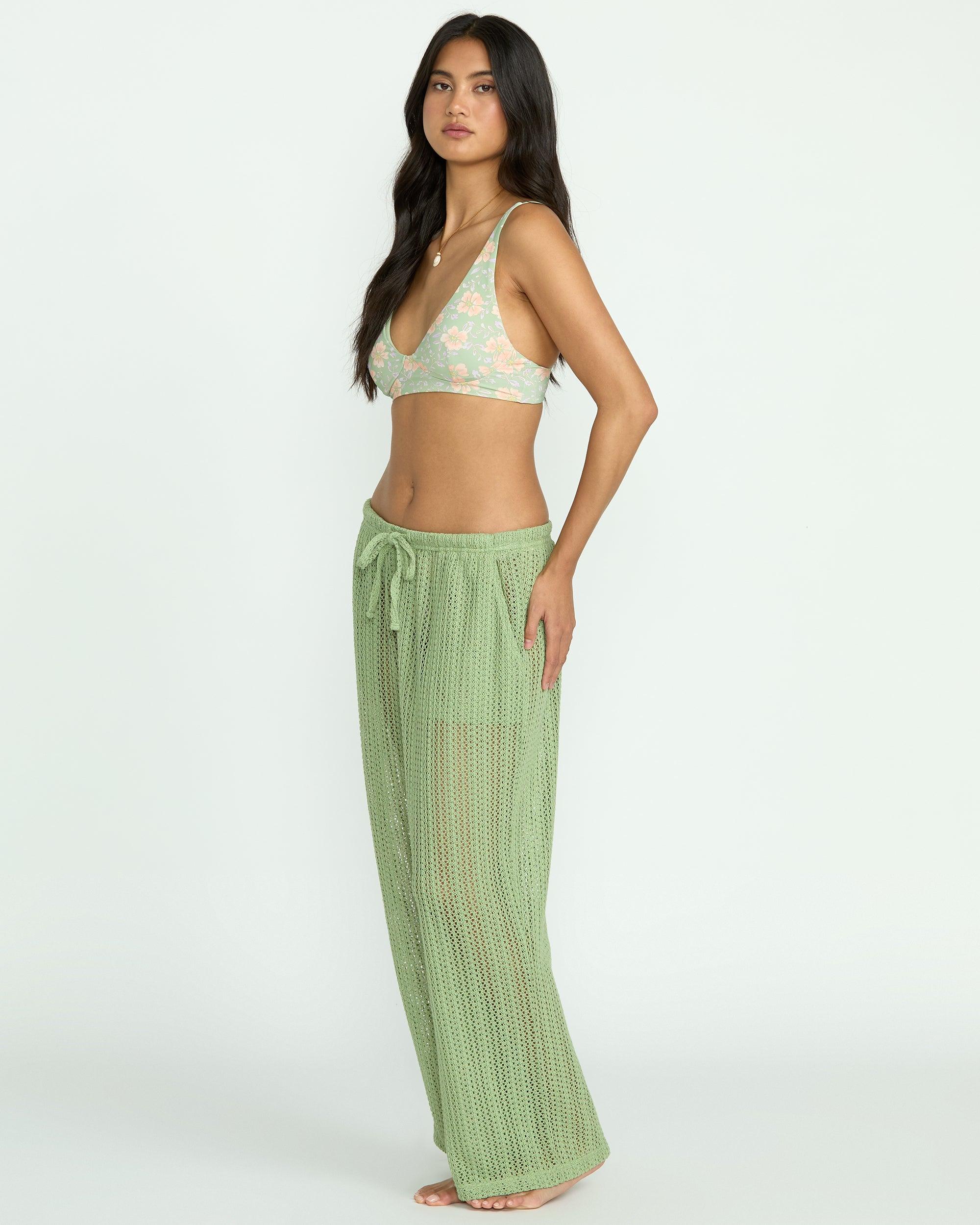 Tropic Beach Cover-Up Pants - Pistachio Female Product Image