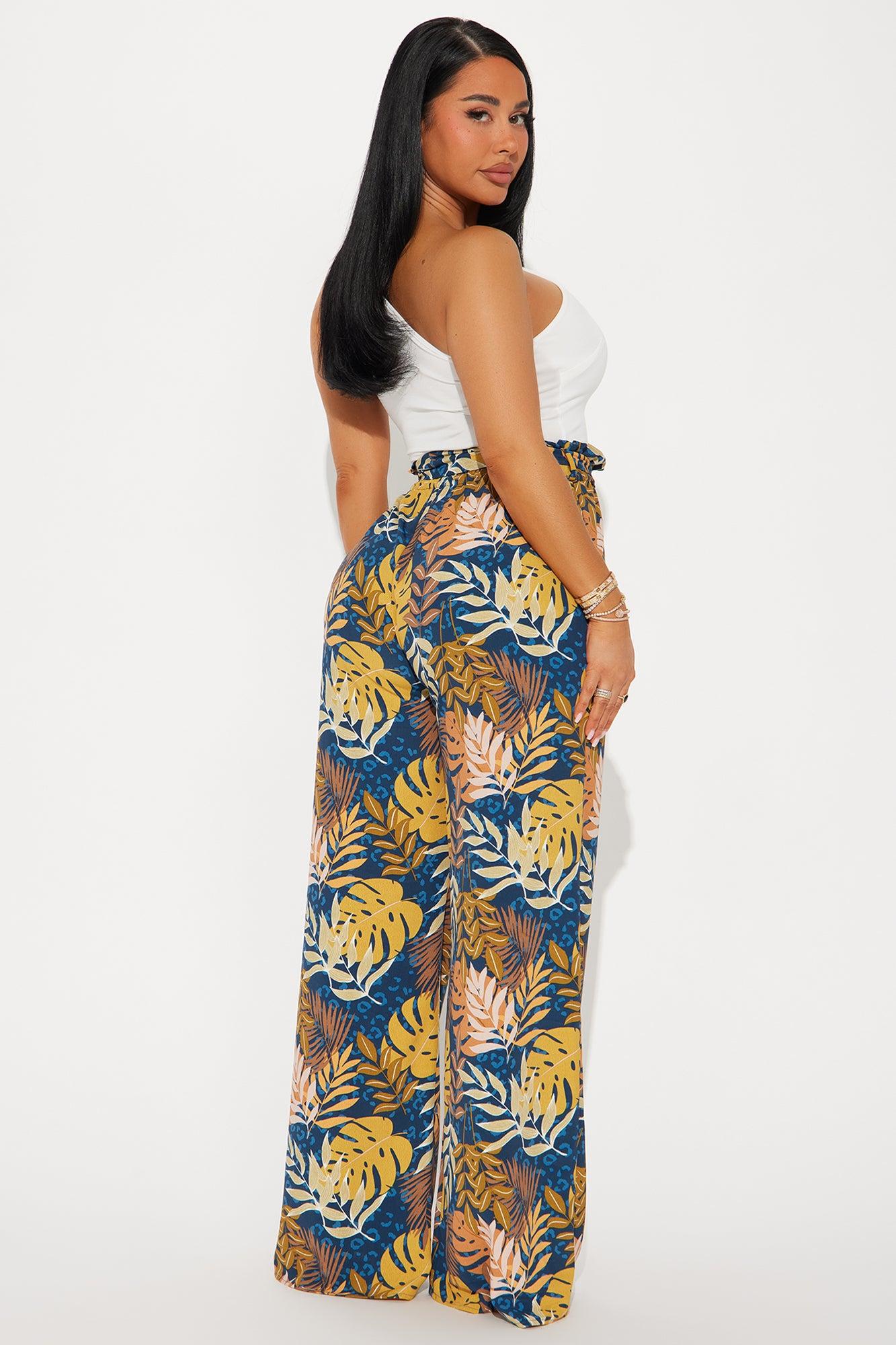 In The Tropics Jumpsuit - Navy/combo Product Image