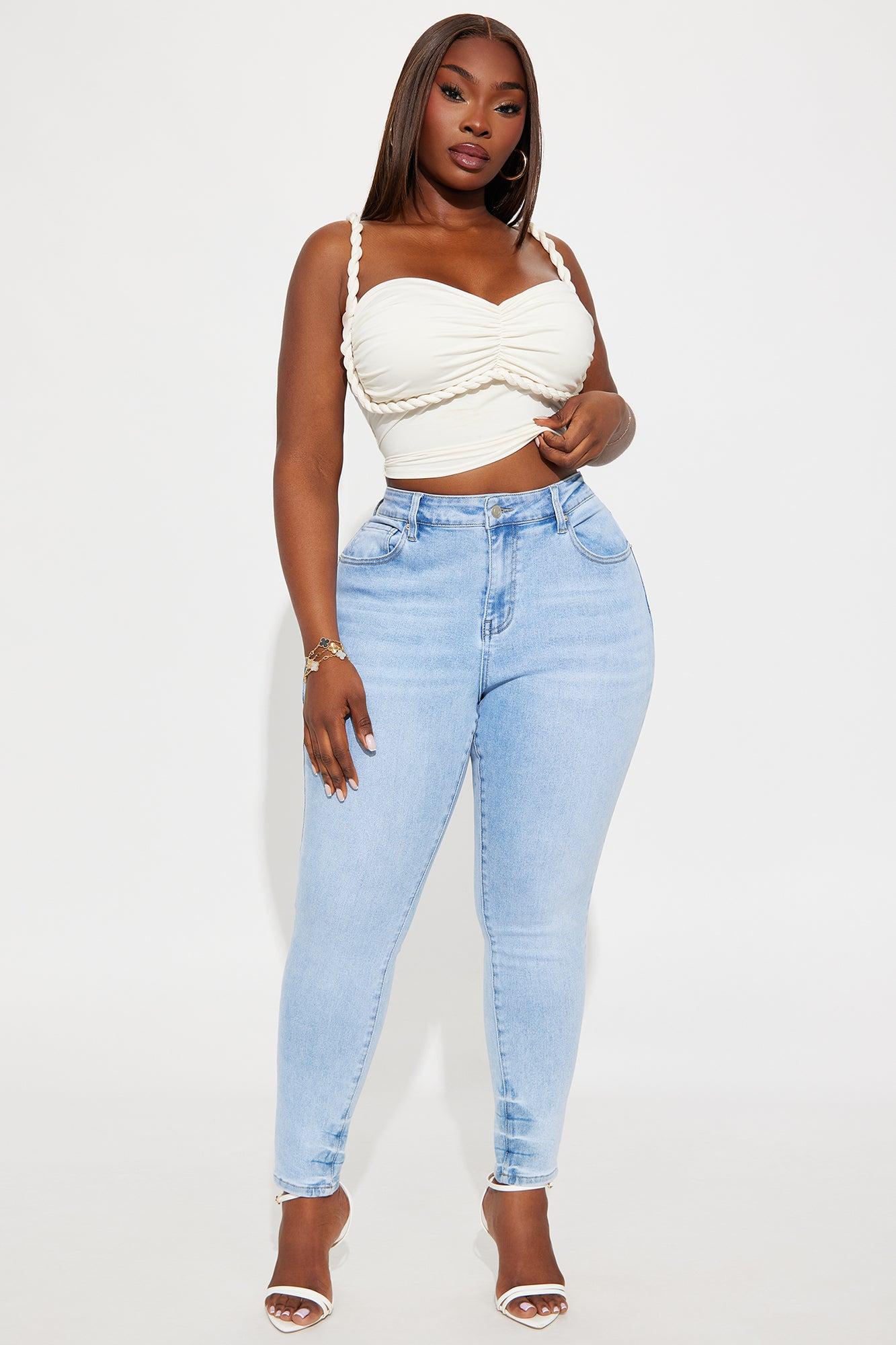 Kalisha Stretch Skinny Jeans - Light Wash Female Product Image