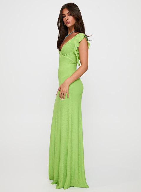 Soleila Maxi Dress Green Tonal Product Image