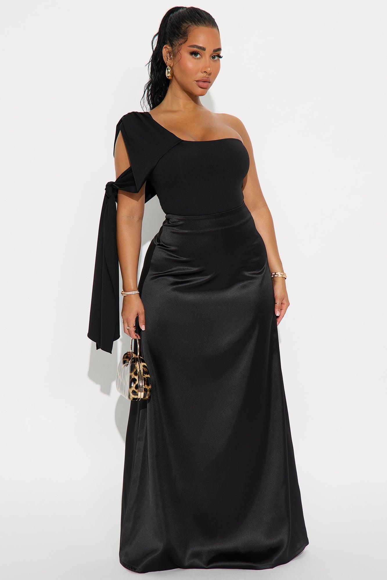 Refined Class Ruched Off Shoulder Bodysuit - Black Female Product Image