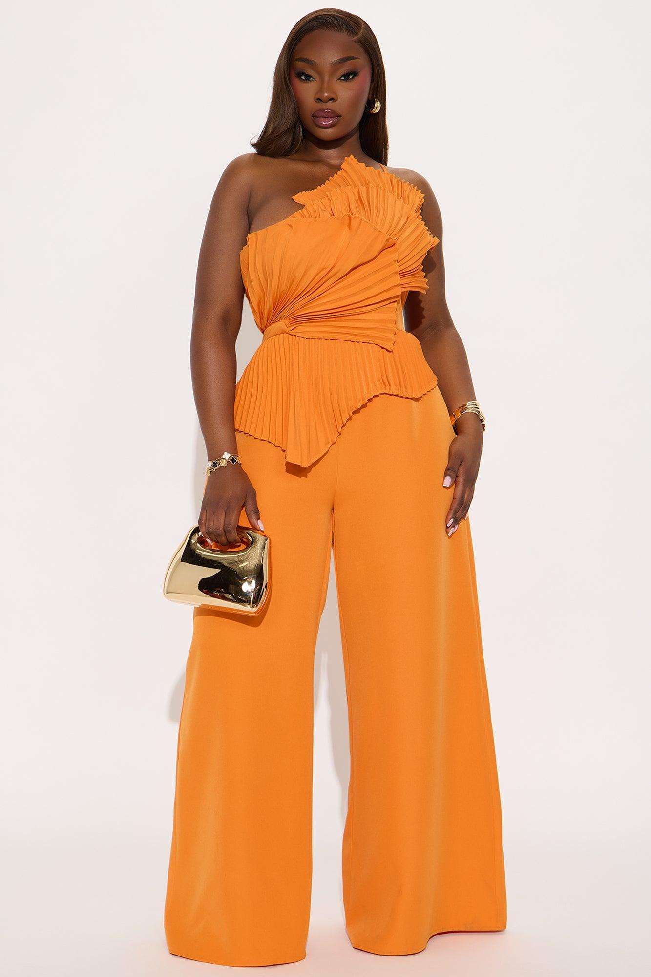 No Hesitation Jumpsuit - Orange Product Image