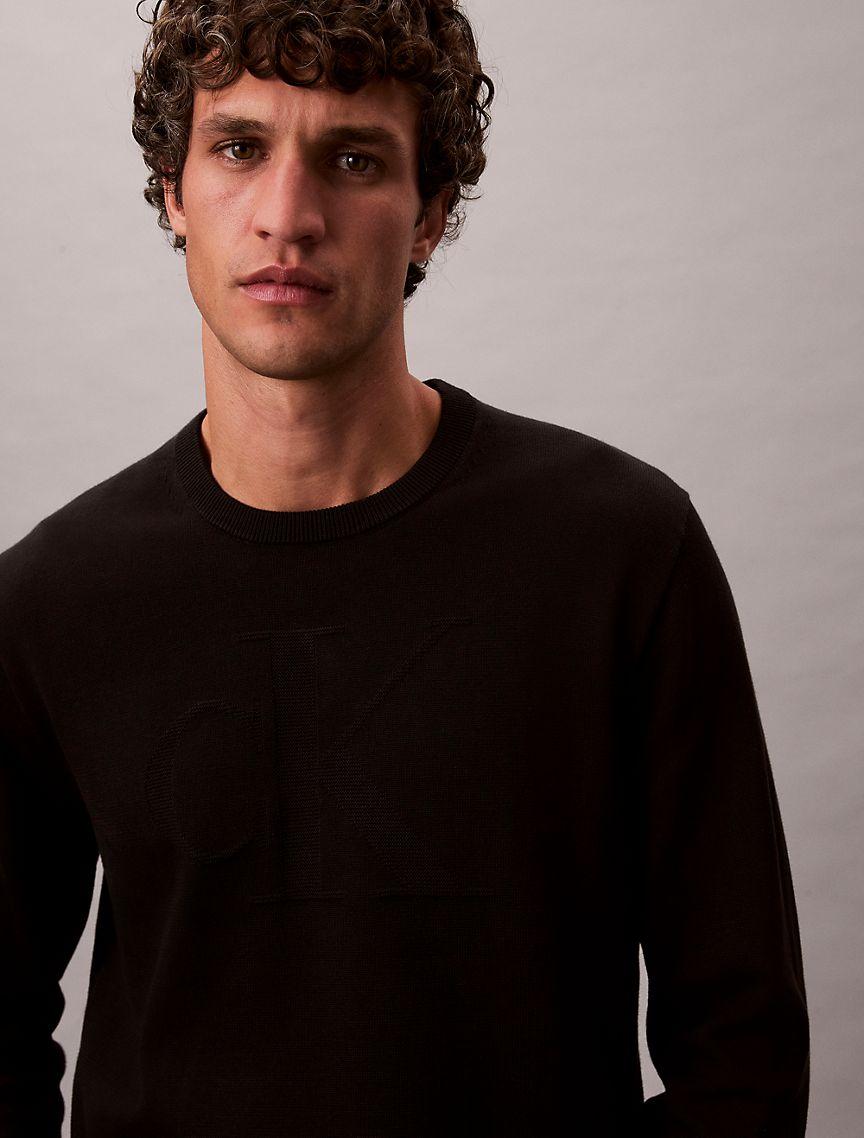 Smooth Cotton Monogram Sweater Product Image