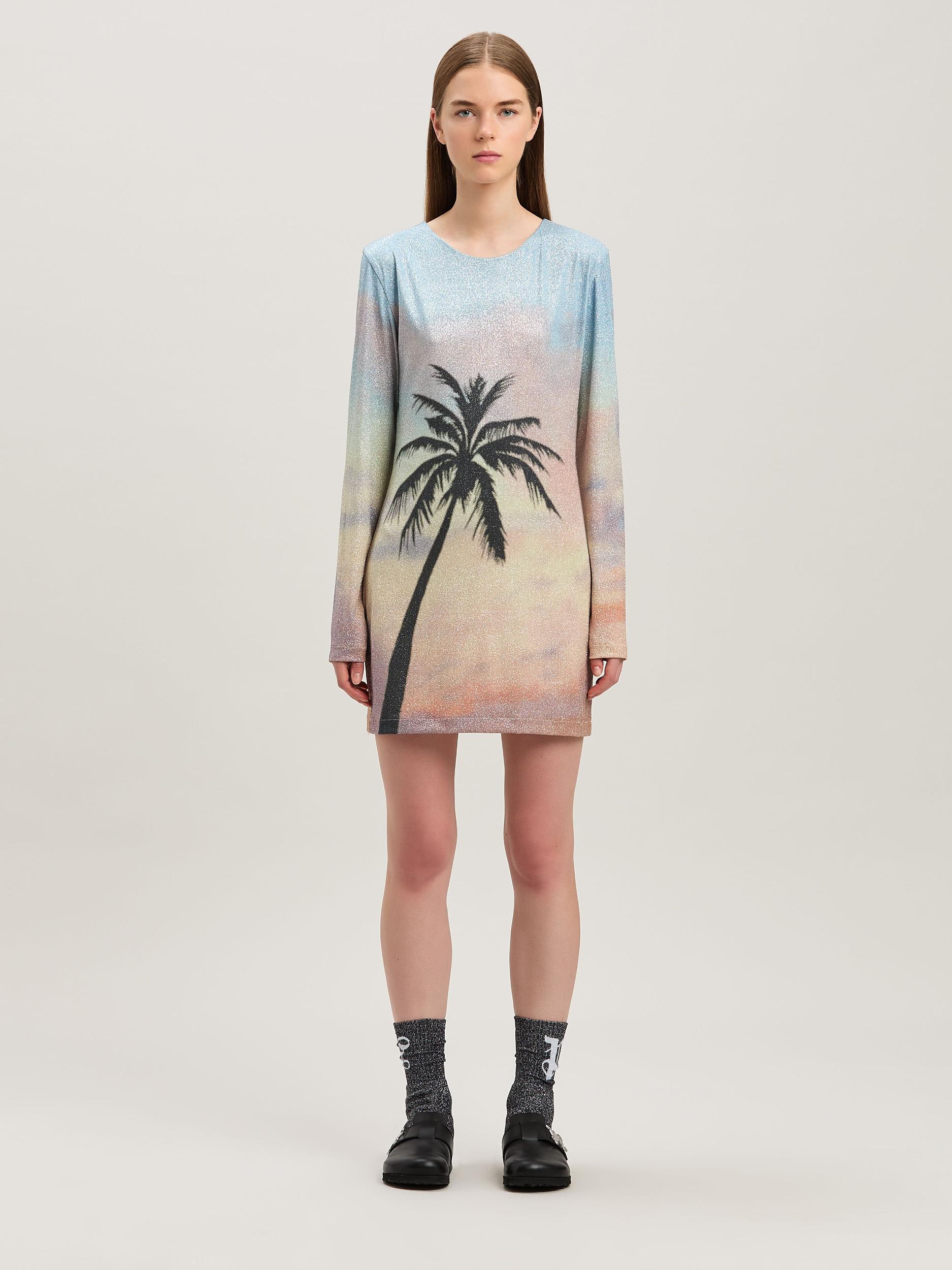 SUNRISE PALM LUREX DRESS MULTICOLOR - BL Product Image
