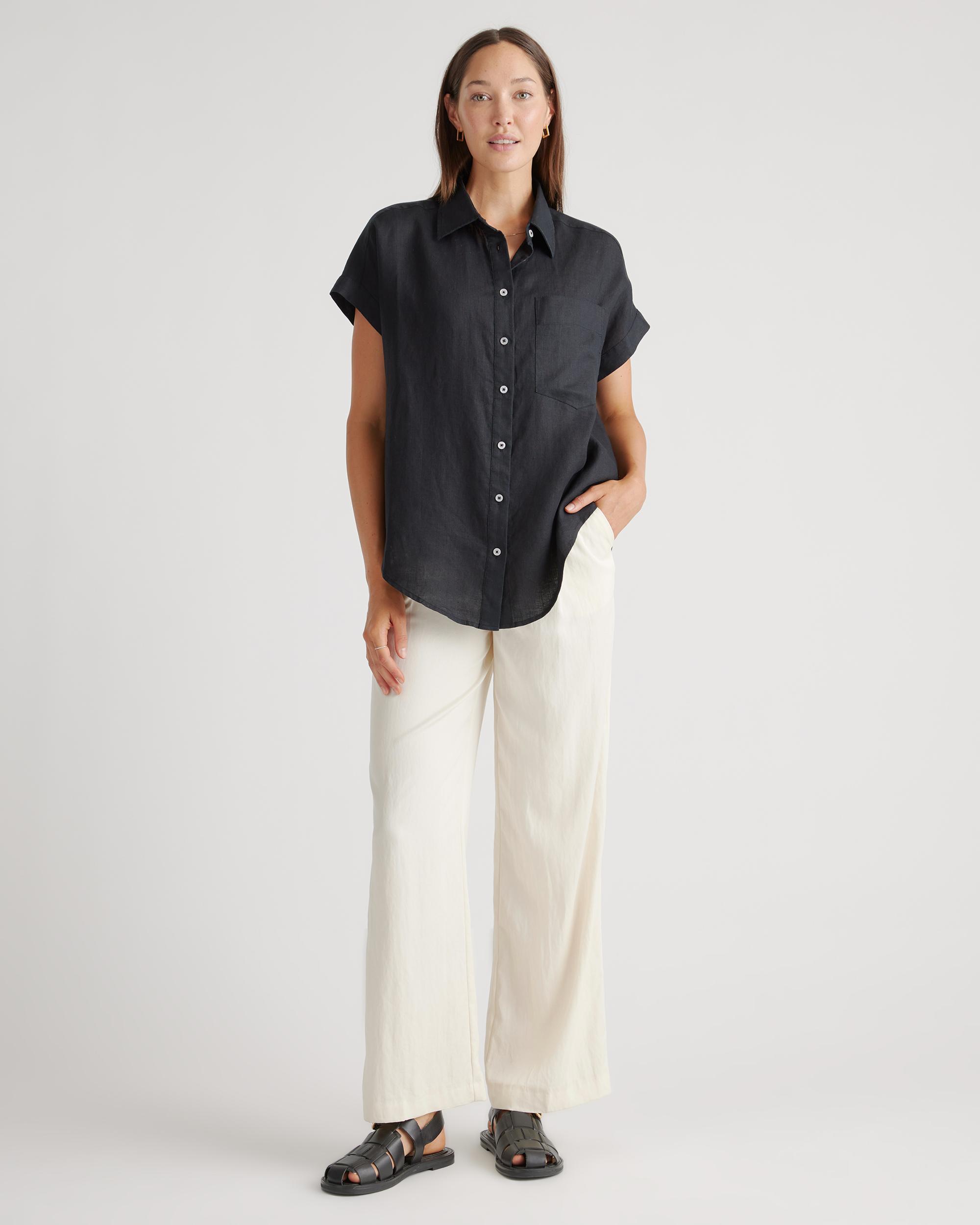 Quince | Women's 100% European Linen Camp Shirt Size XS Product Image