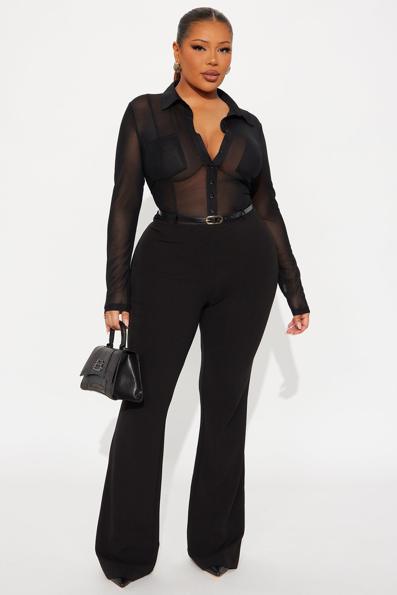 Ava Belted Jumpsuit - Black Female Product Image