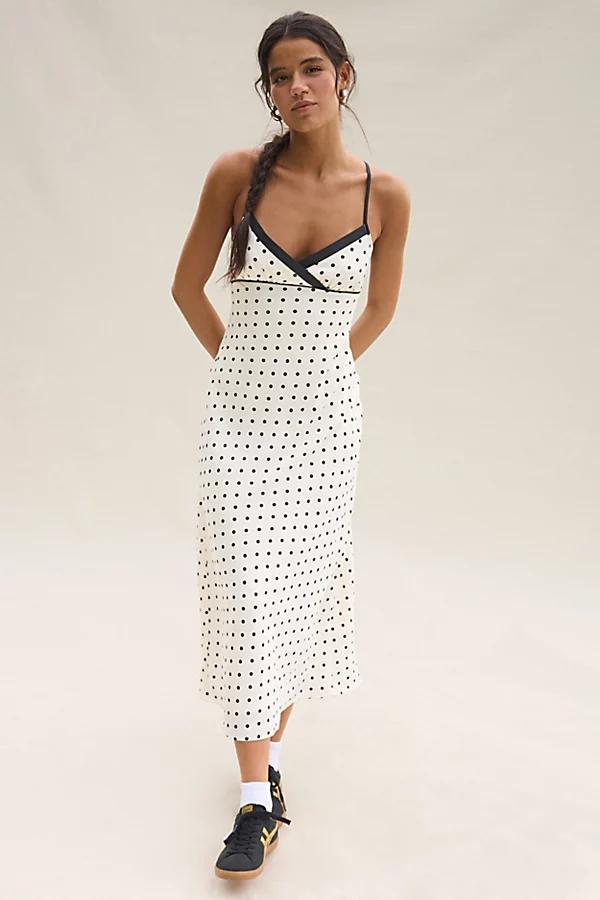 Kimchi Blue Slip It On Tie-Back Satin Midi Dress Womens at Urban Outfitters Product Image