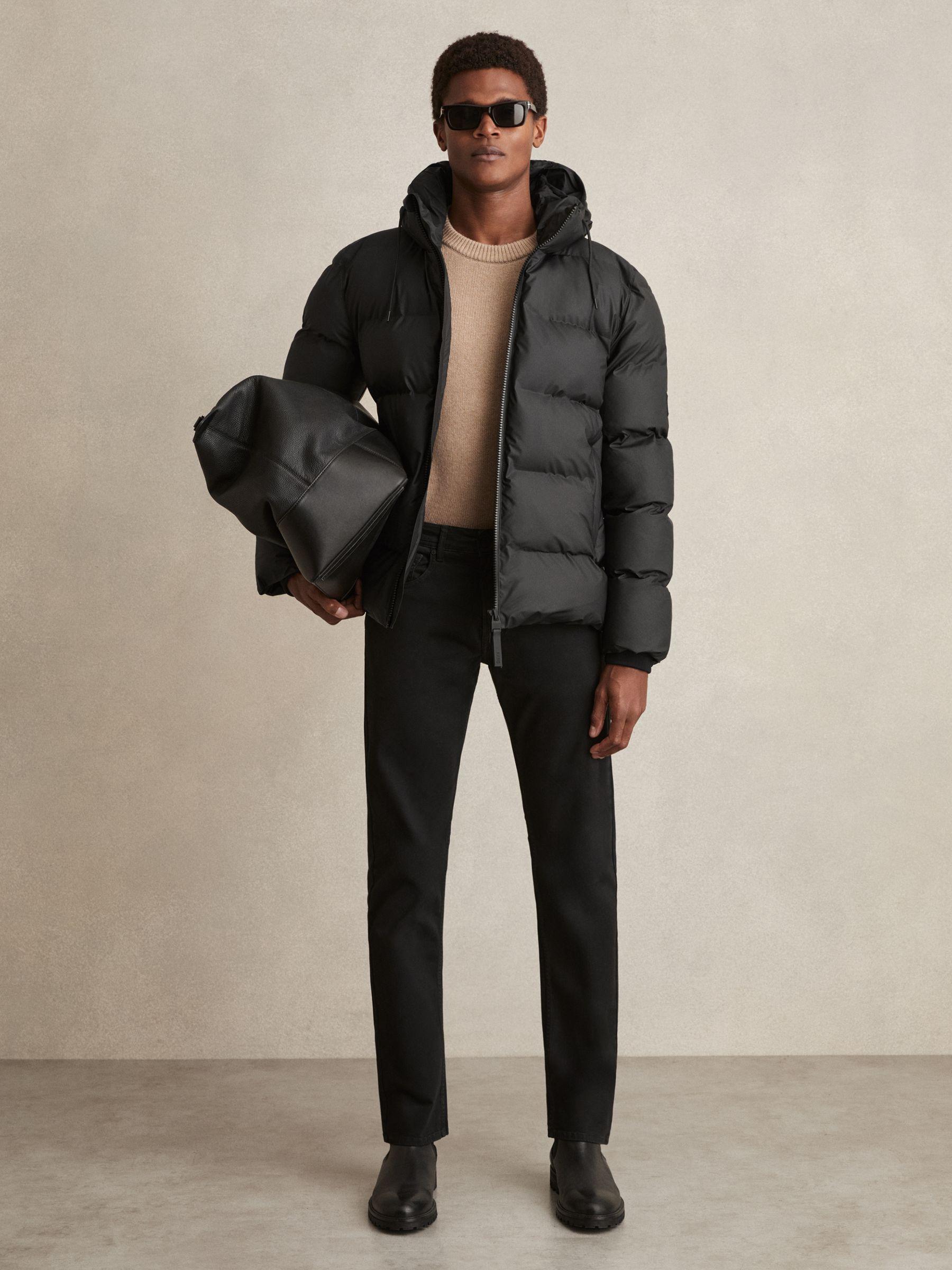 Rains Alta Short Puffer Jacket in Black Product Image