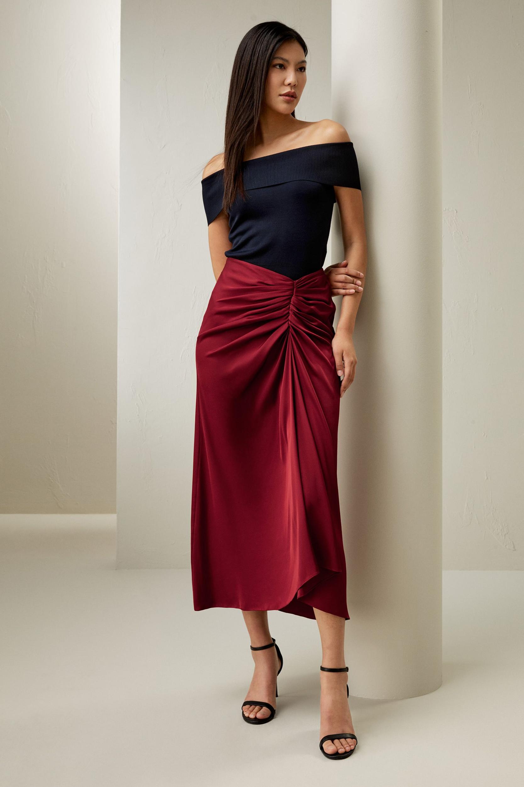 Off-Shoulder Silk Top Product Image