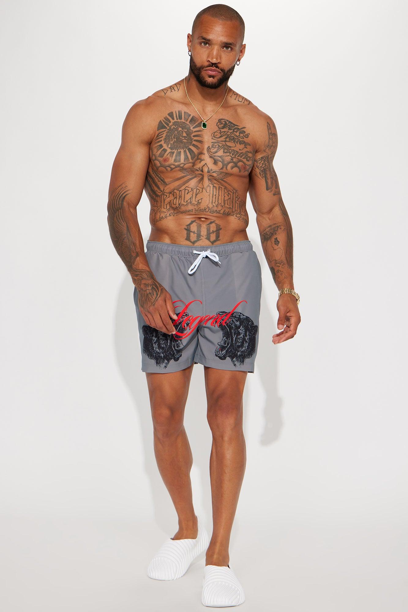 Legend Bite Swim Trunk - Grey Product Image