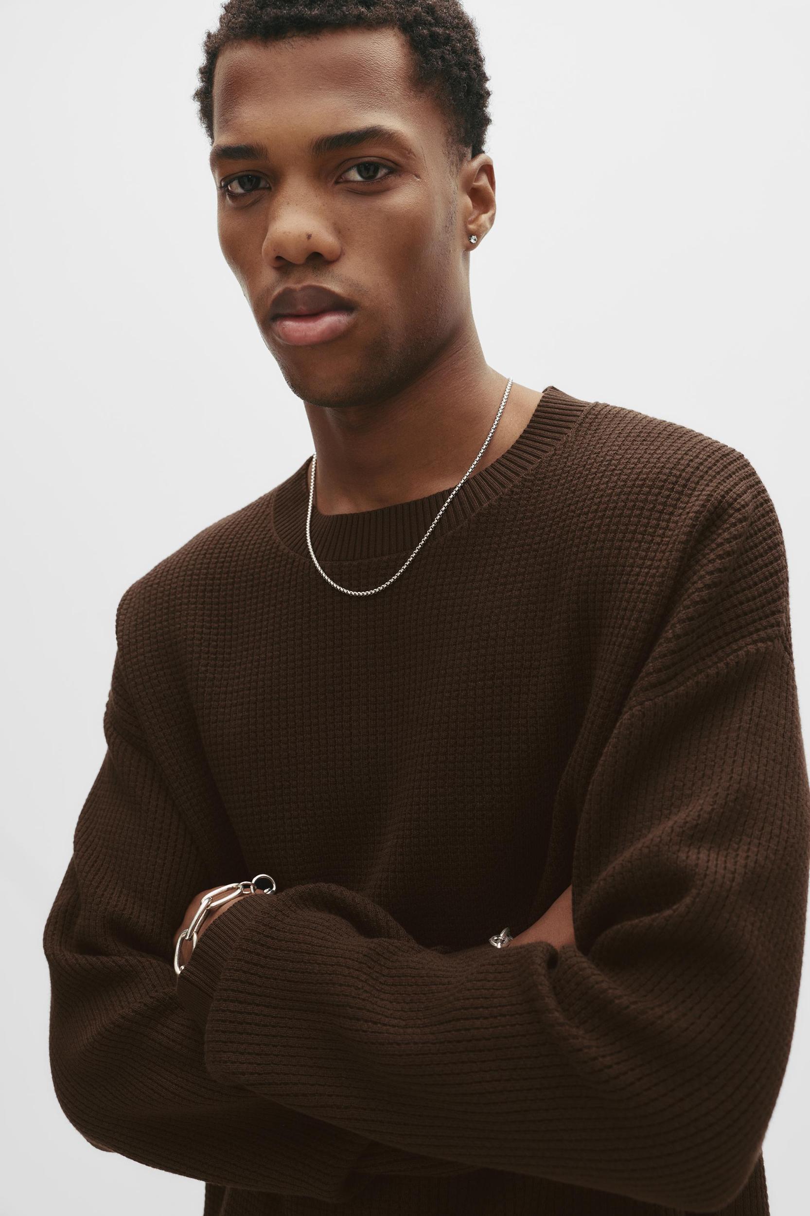 Waffle knit sweater Product Image