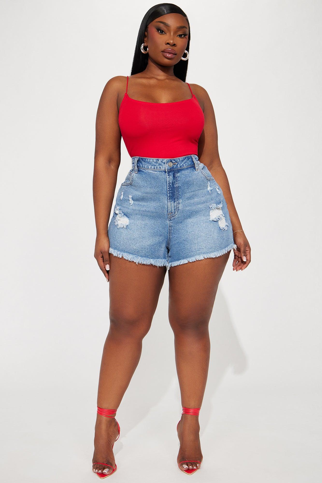 Last Hurrah Denim Shorts - Medium Wash Product Image