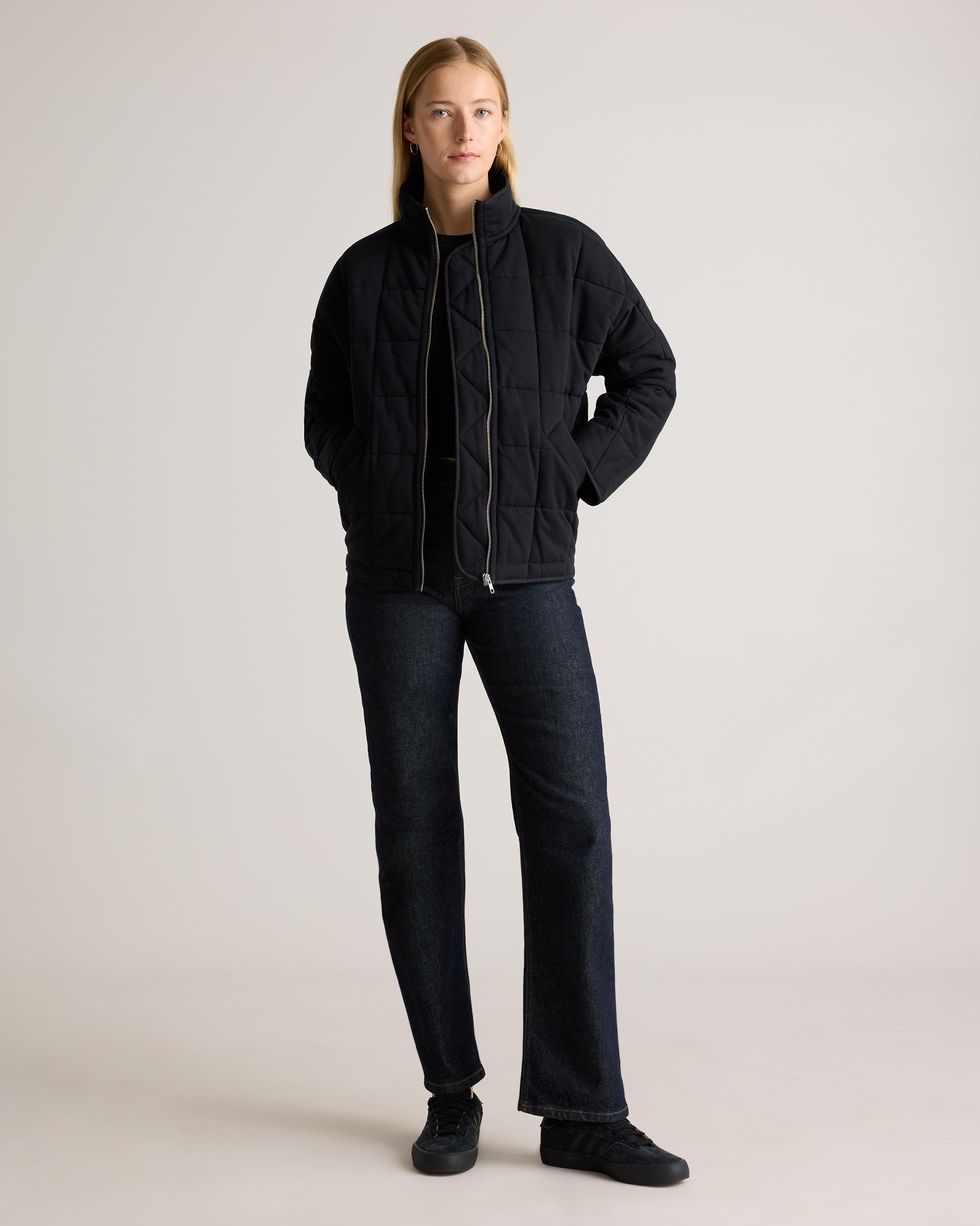 Quince | Women's Quilted Knit Jacket Organic Cotton Product Image