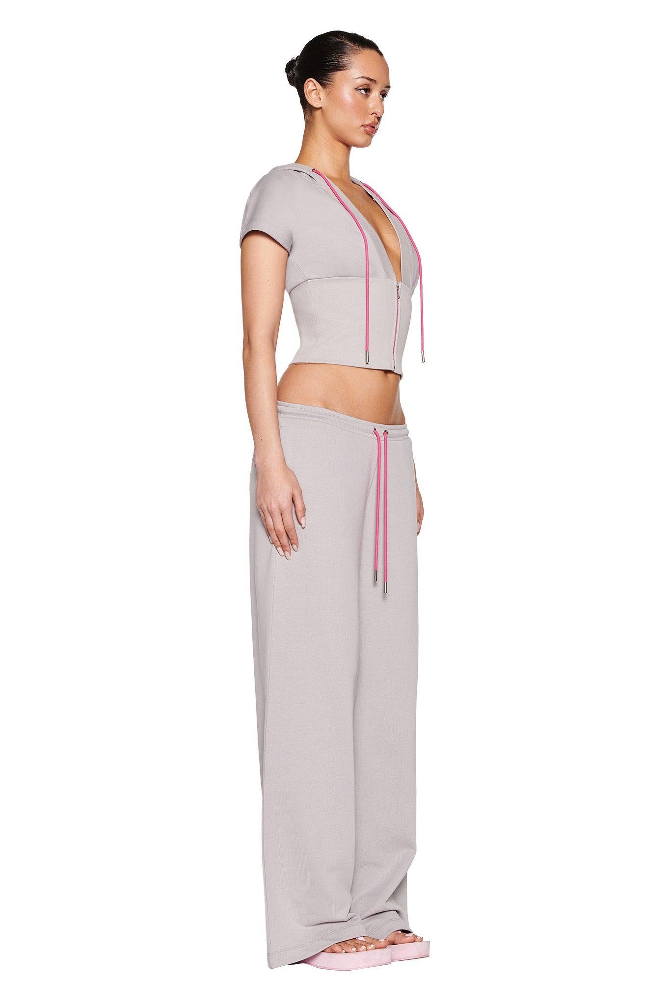 ARLO TRACK PANT - GREY : PINK Product Image