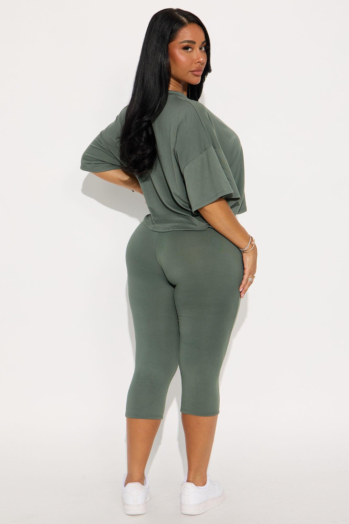 Morning Classes Capri Set - Olive Female Product Image