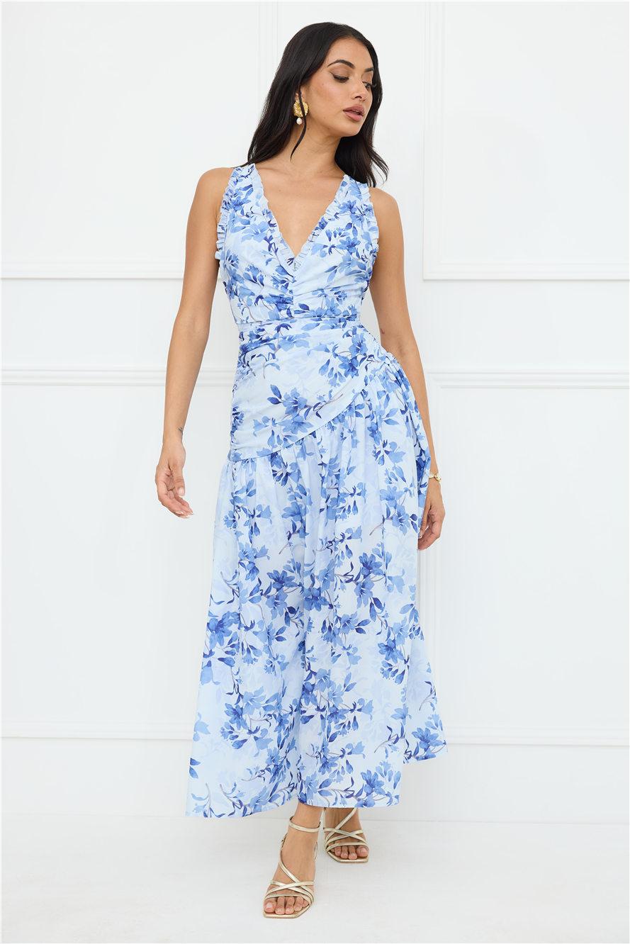 Deep Dive Maxi Dress Blue Product Image