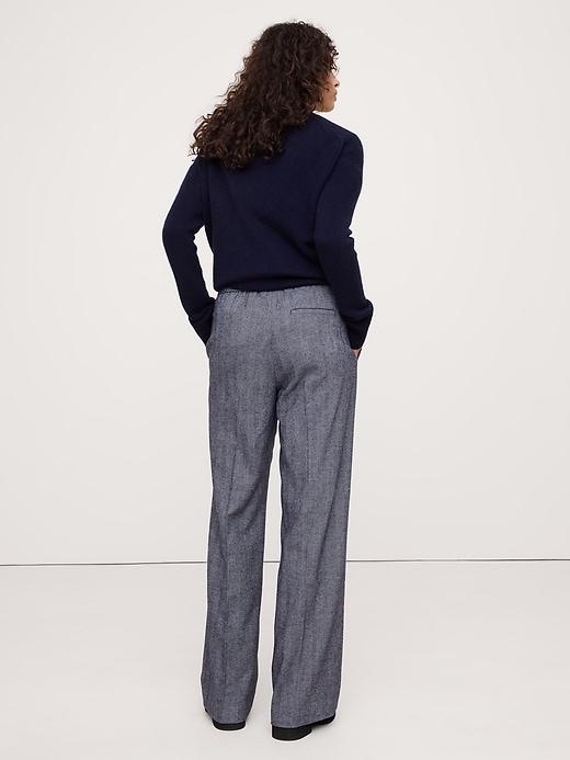 Mid-Rise Pull-On Italian Flannel Pant Product Image