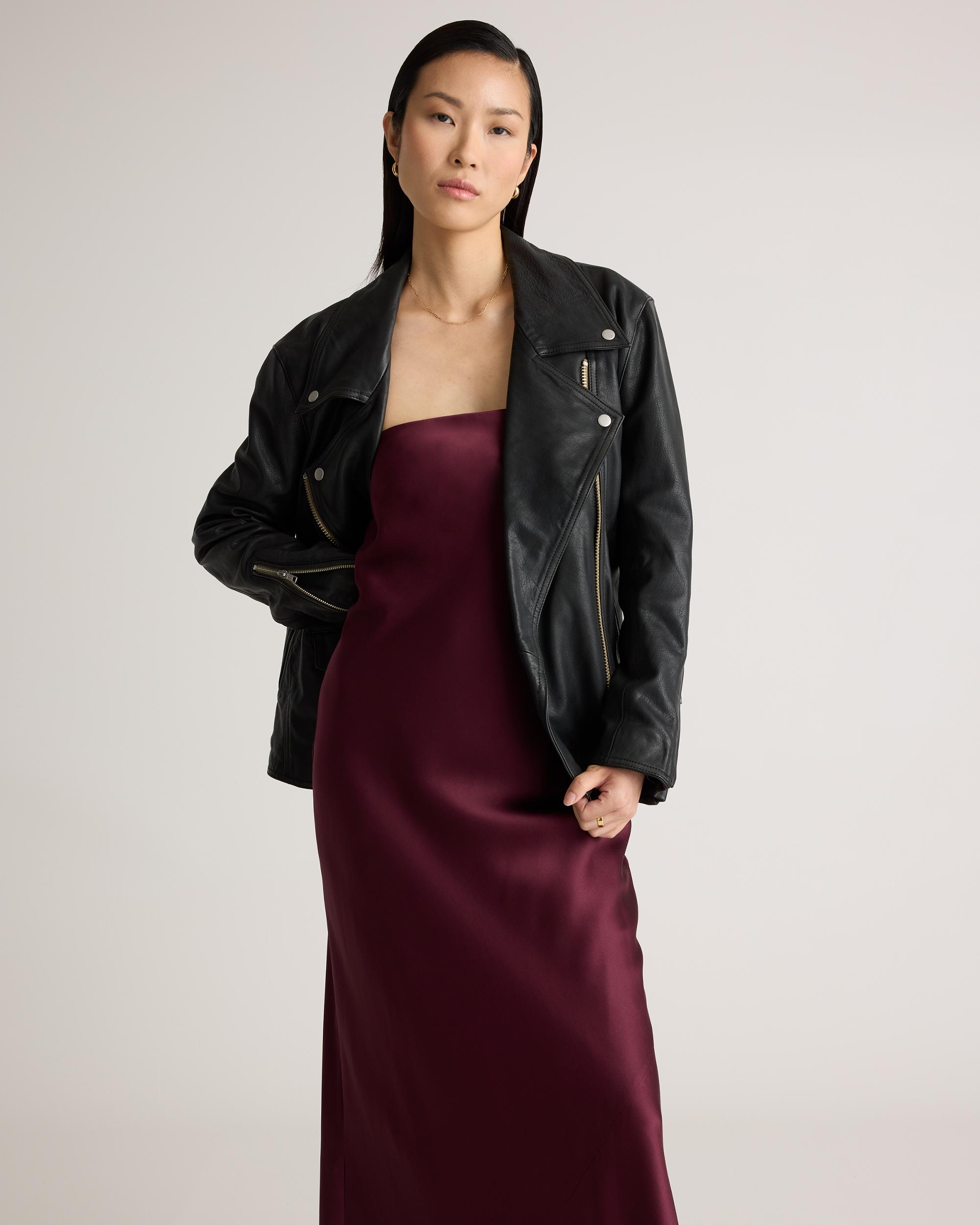 Quince | Women's Strapless Midi Dress Mulberry Silk Product Image