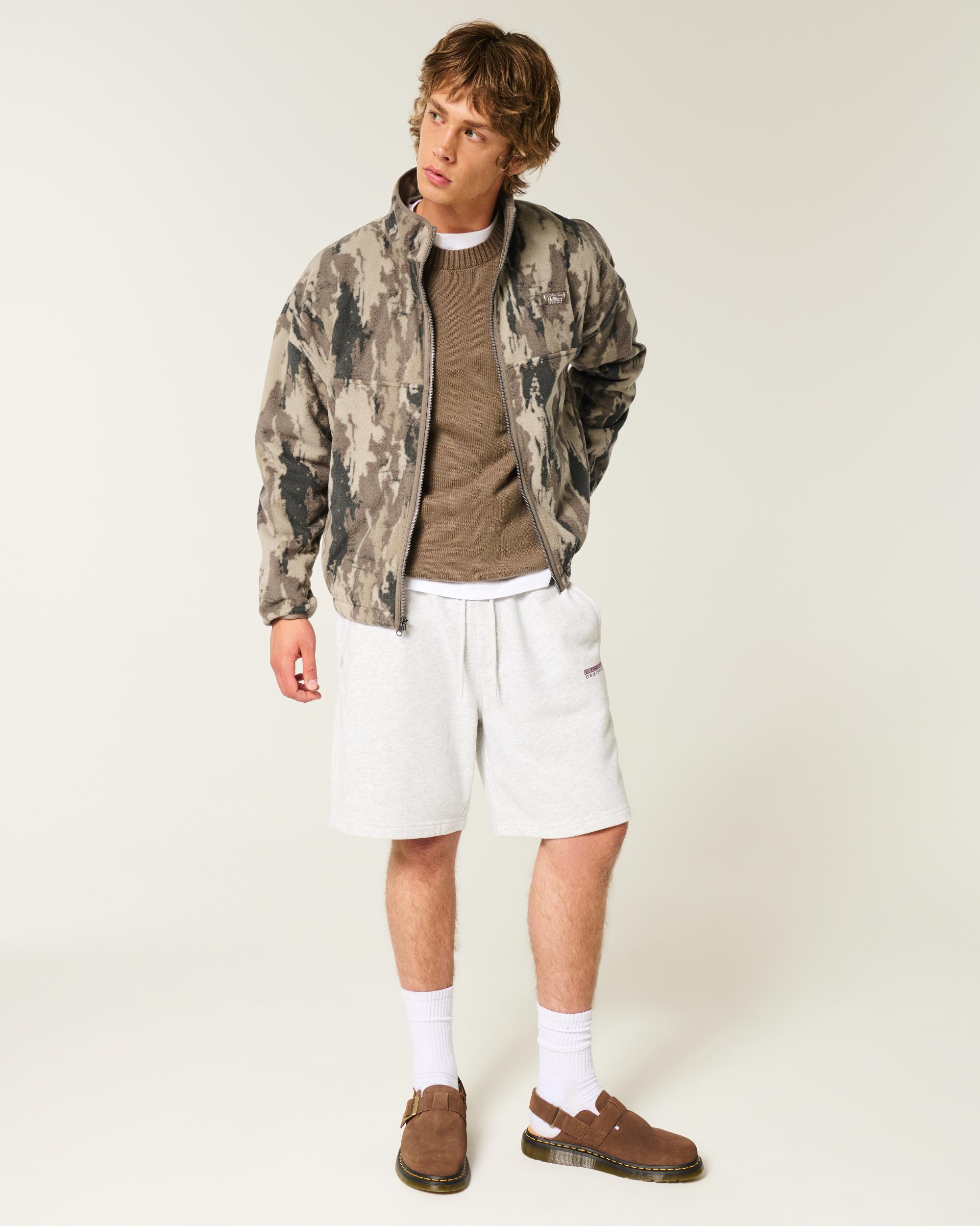 Thermal Fleece Plaid Half-Zip Sweatshirt Product Image