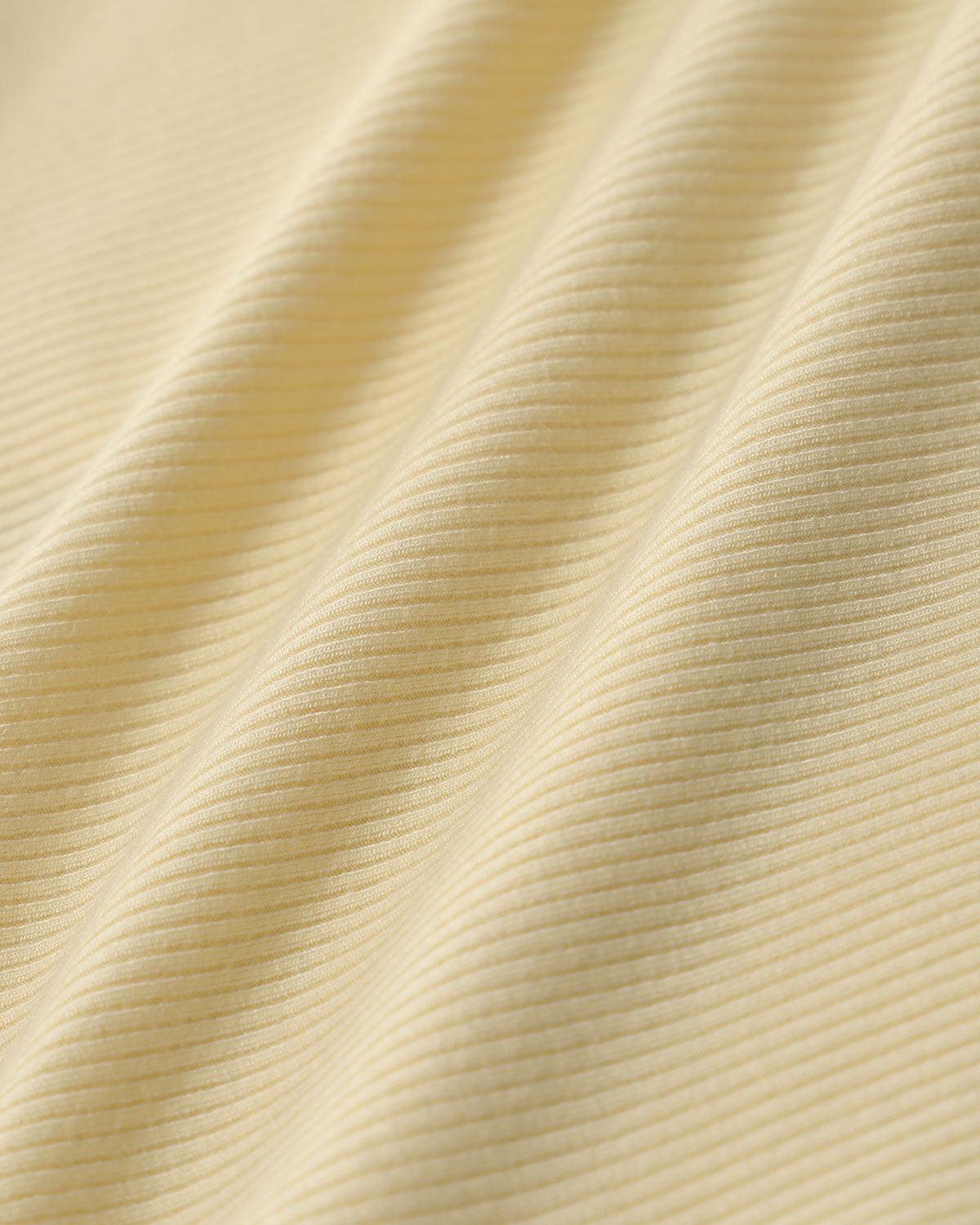 Yellow V Neck Ribbed Knit Tank Top Product Image