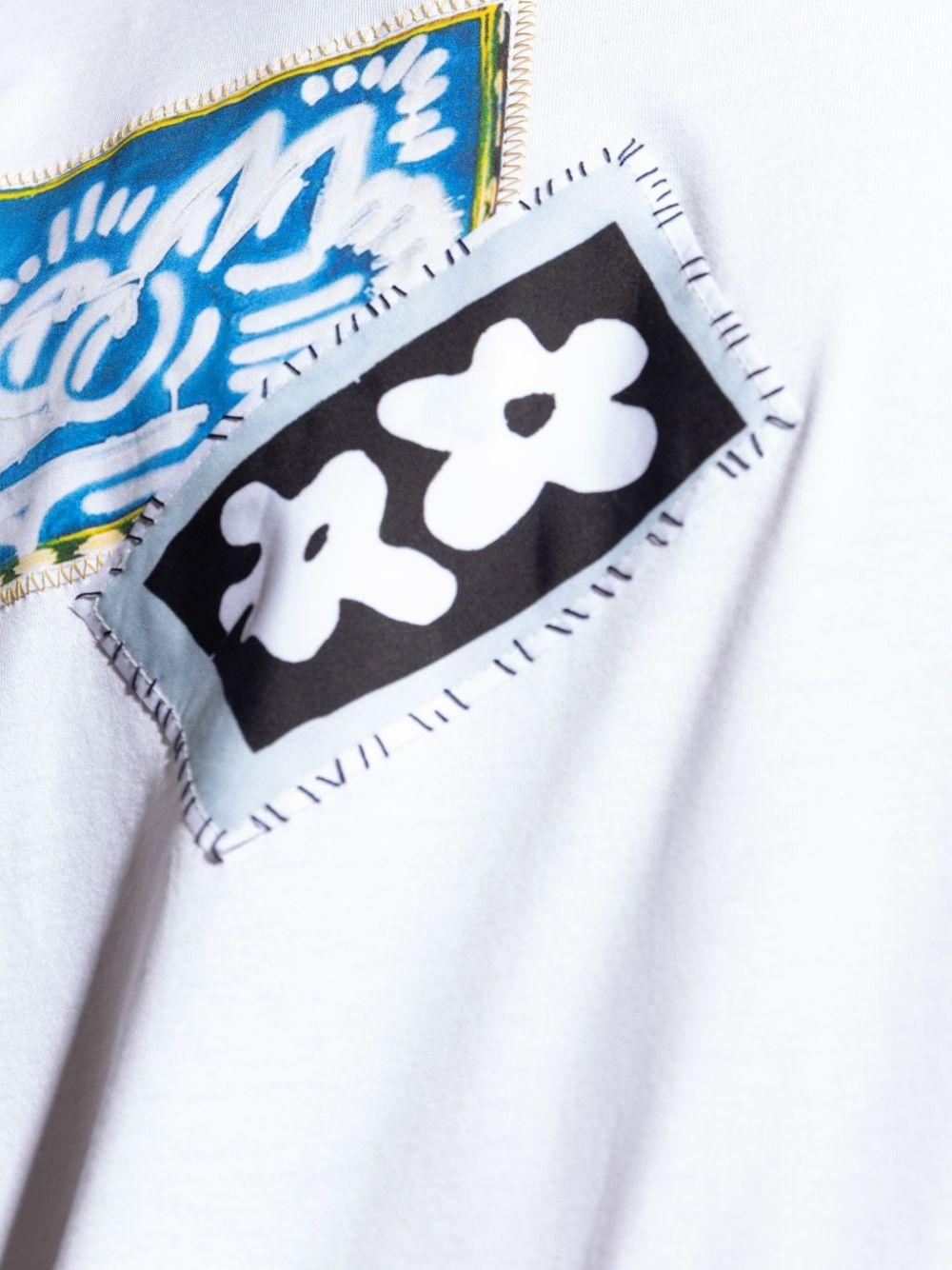 patchwork print T-shirt Product Image