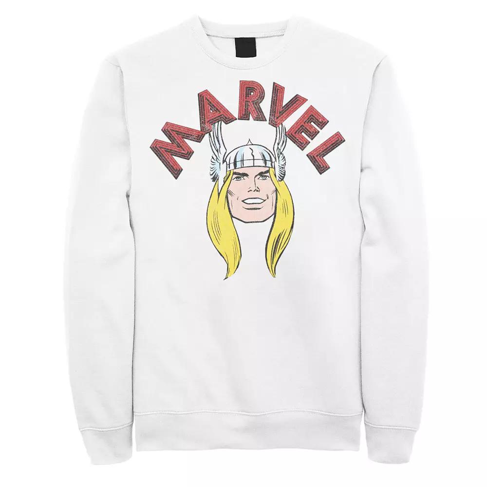 Men's Marvel Avengers Classic Thor Portrait Sweatshirt, Size: Large, White Product Image