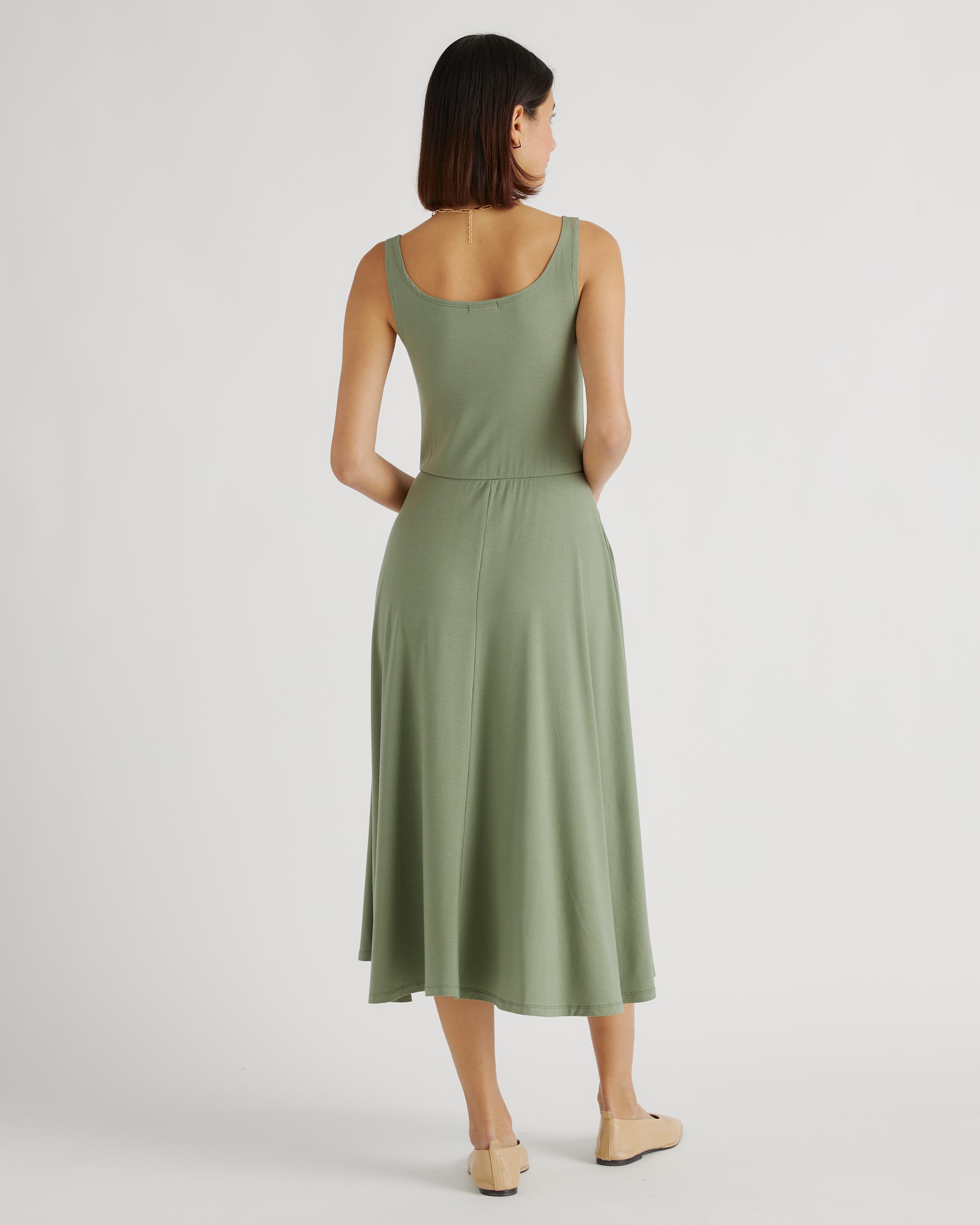 Quince | Women's Tencel Jersey Fit & Flare Dress Size XL Product Image