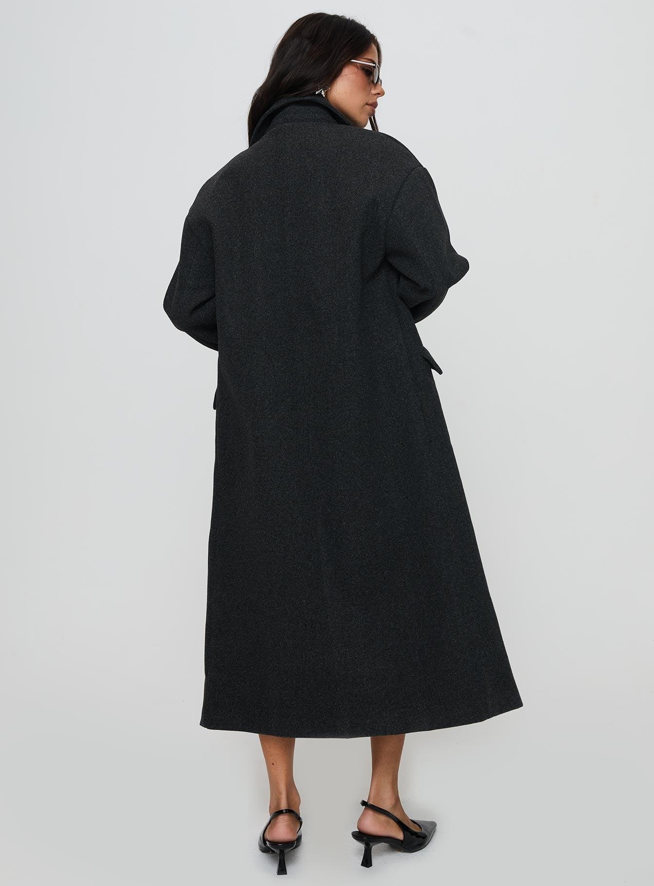 Night Shift Trench Coat Dark Grey Product Image