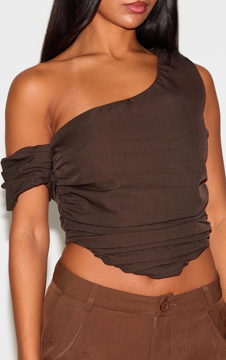 Chocolate Woven Drape Corset Product Image
