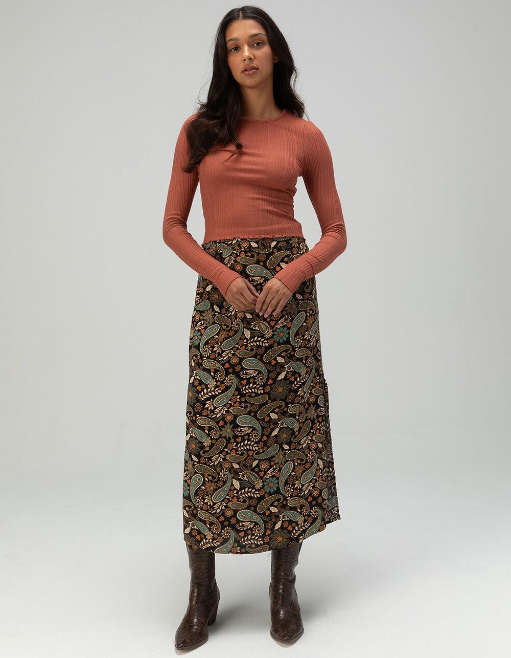 O'NEILL Sunni Rosa Womens Midi Skirt - BLACK COMBO Product Image