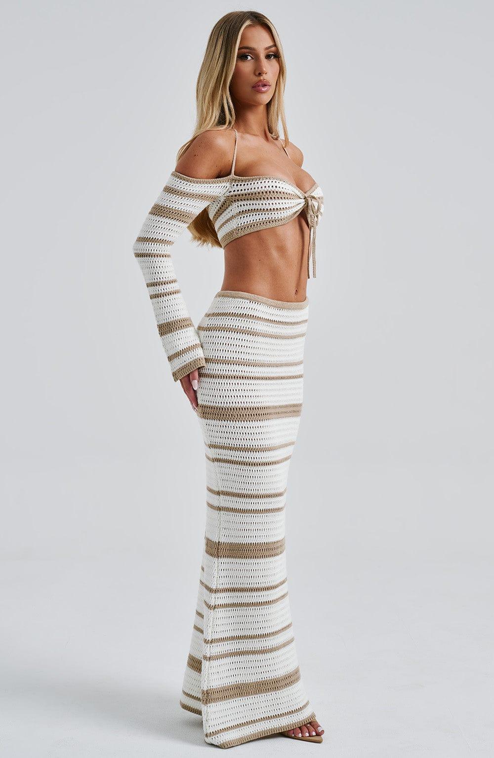 Georgia Top - Beige/White Product Image