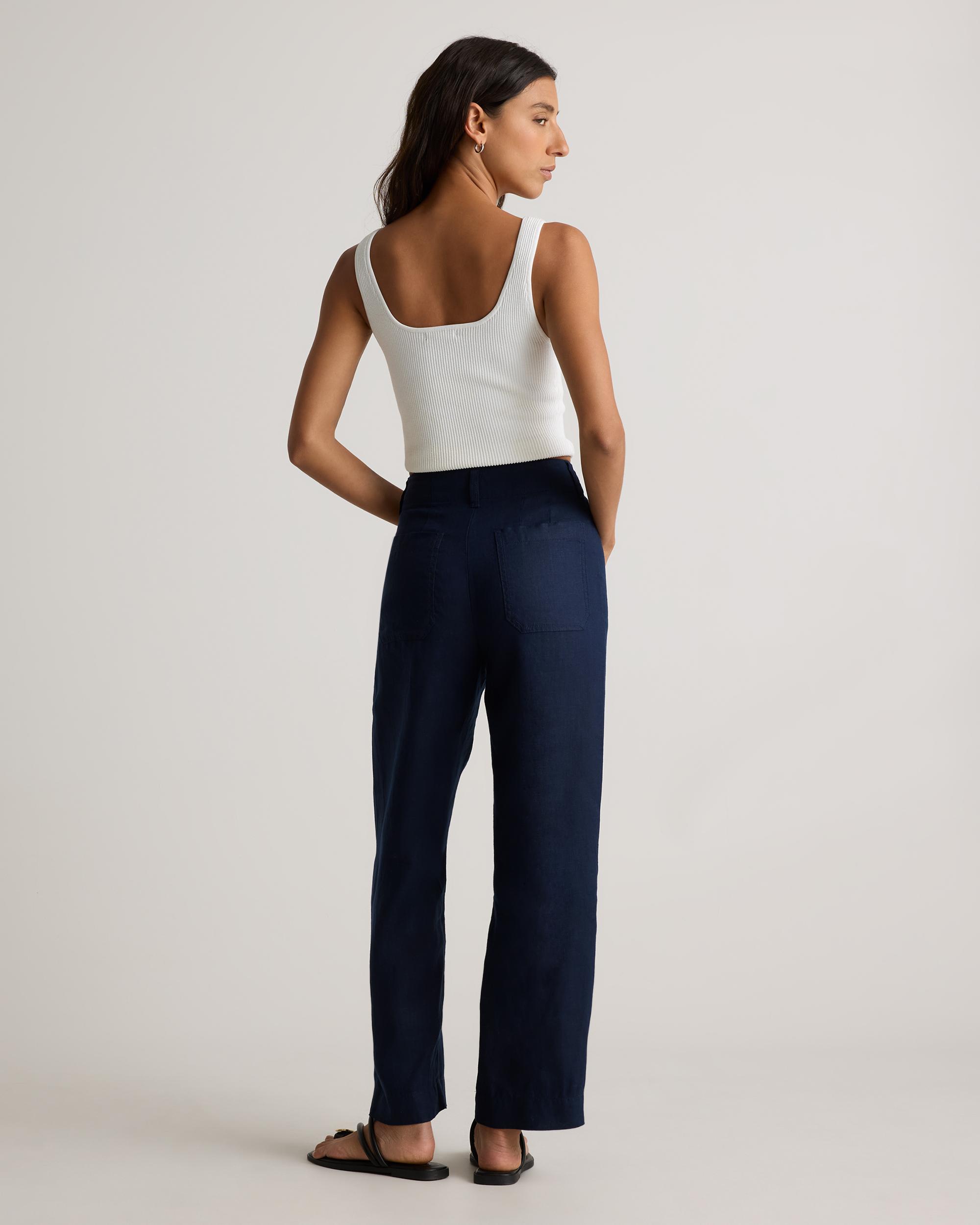Quince | Women's 100% European Linen Patch Pocket Wide Leg Pants Product Image
