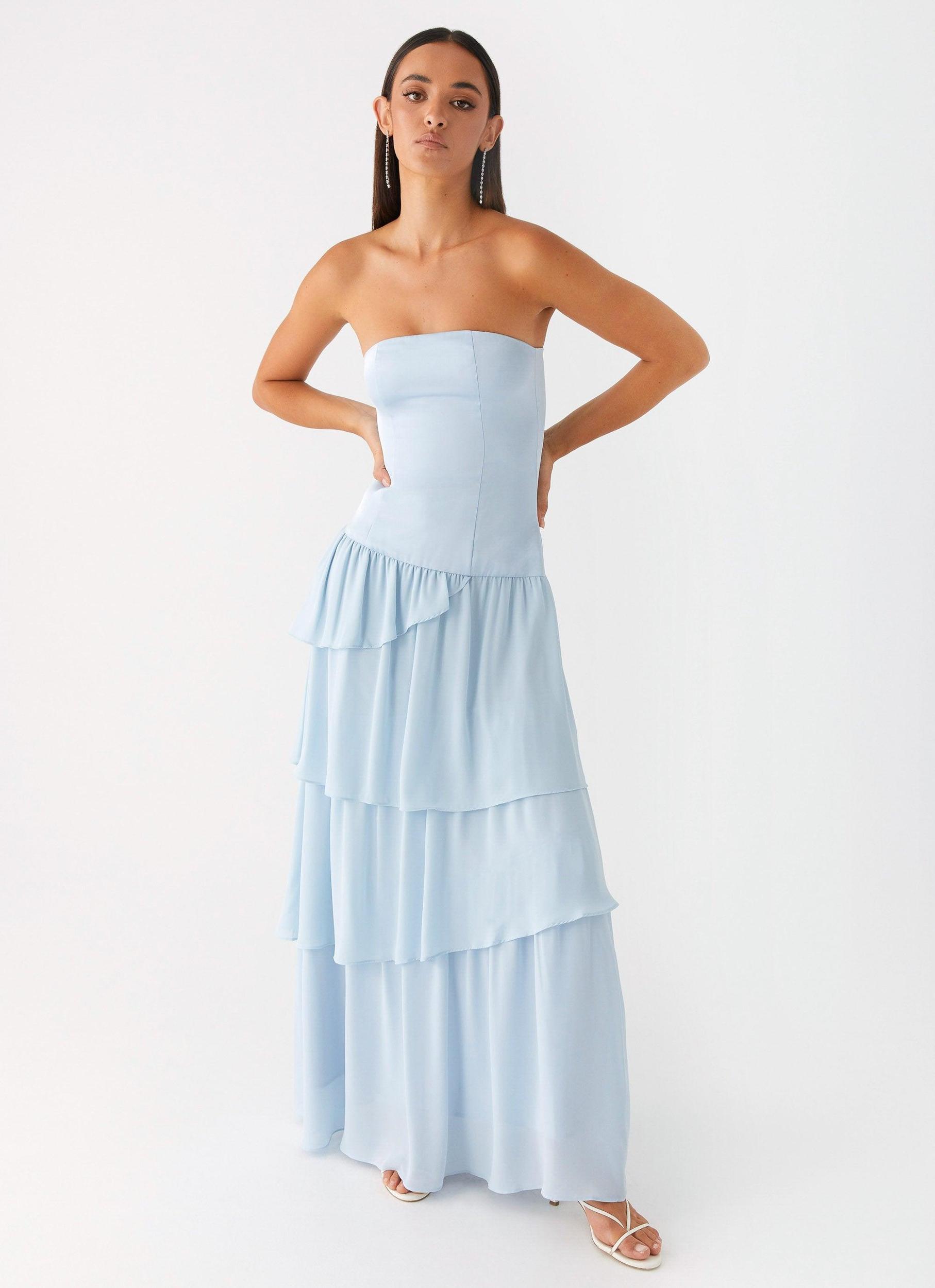 Our Story Maxi Dress - Pastel Blue Product Image