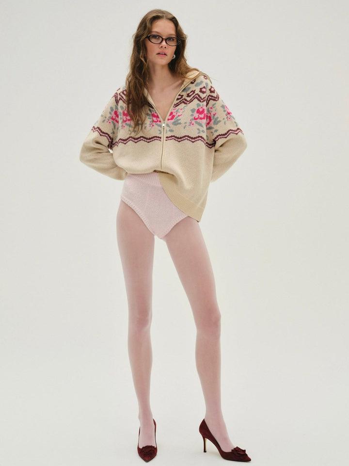 Ski Lodge Zip-Up Sweater — Multi Product Image