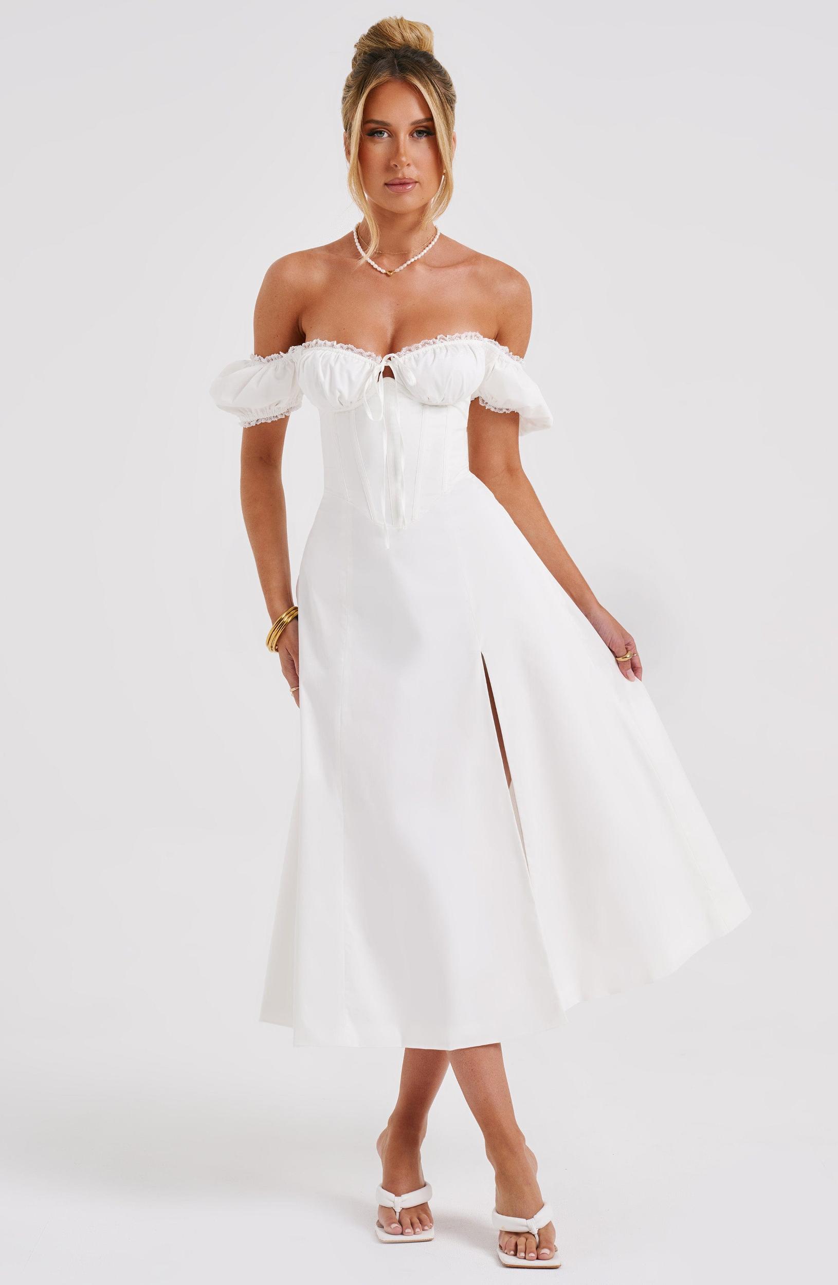 Courtney Midi Dress - Ivory Product Image