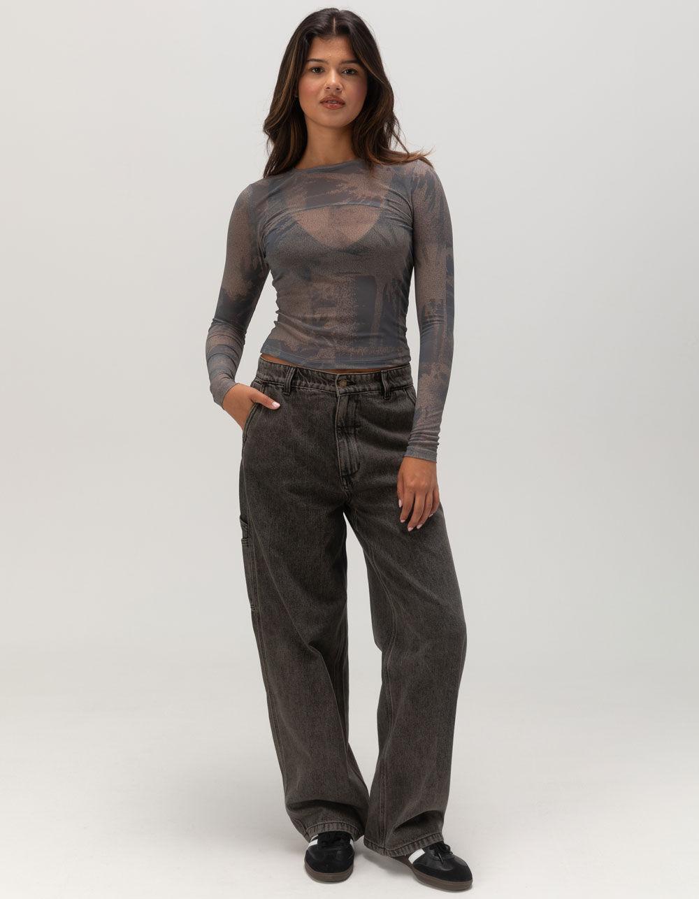 THRILLS In Formation Womens Mesh Top - GRAPHITE Product Image