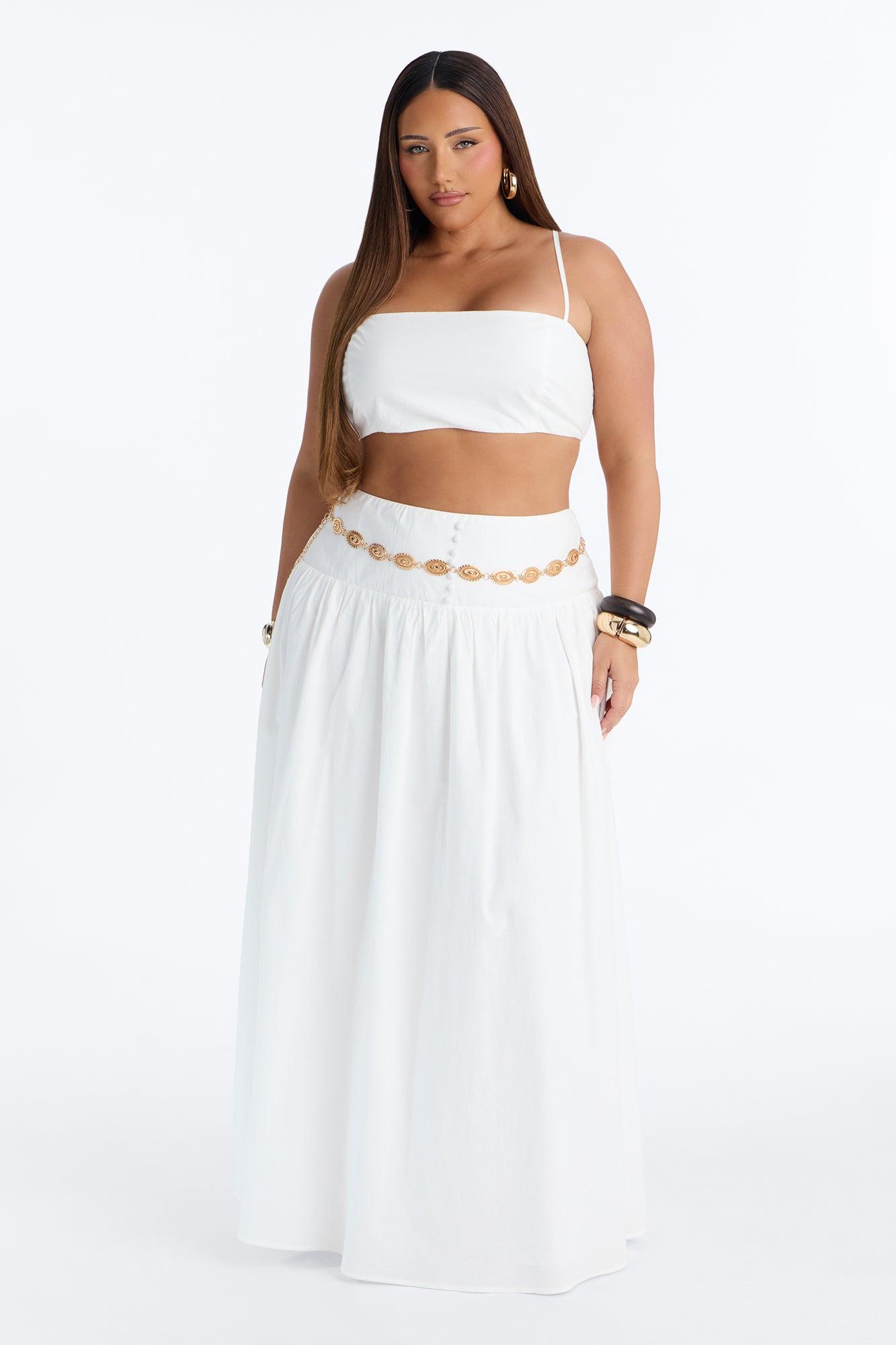 Brigitte Poplin Bra Top - White Female Product Image