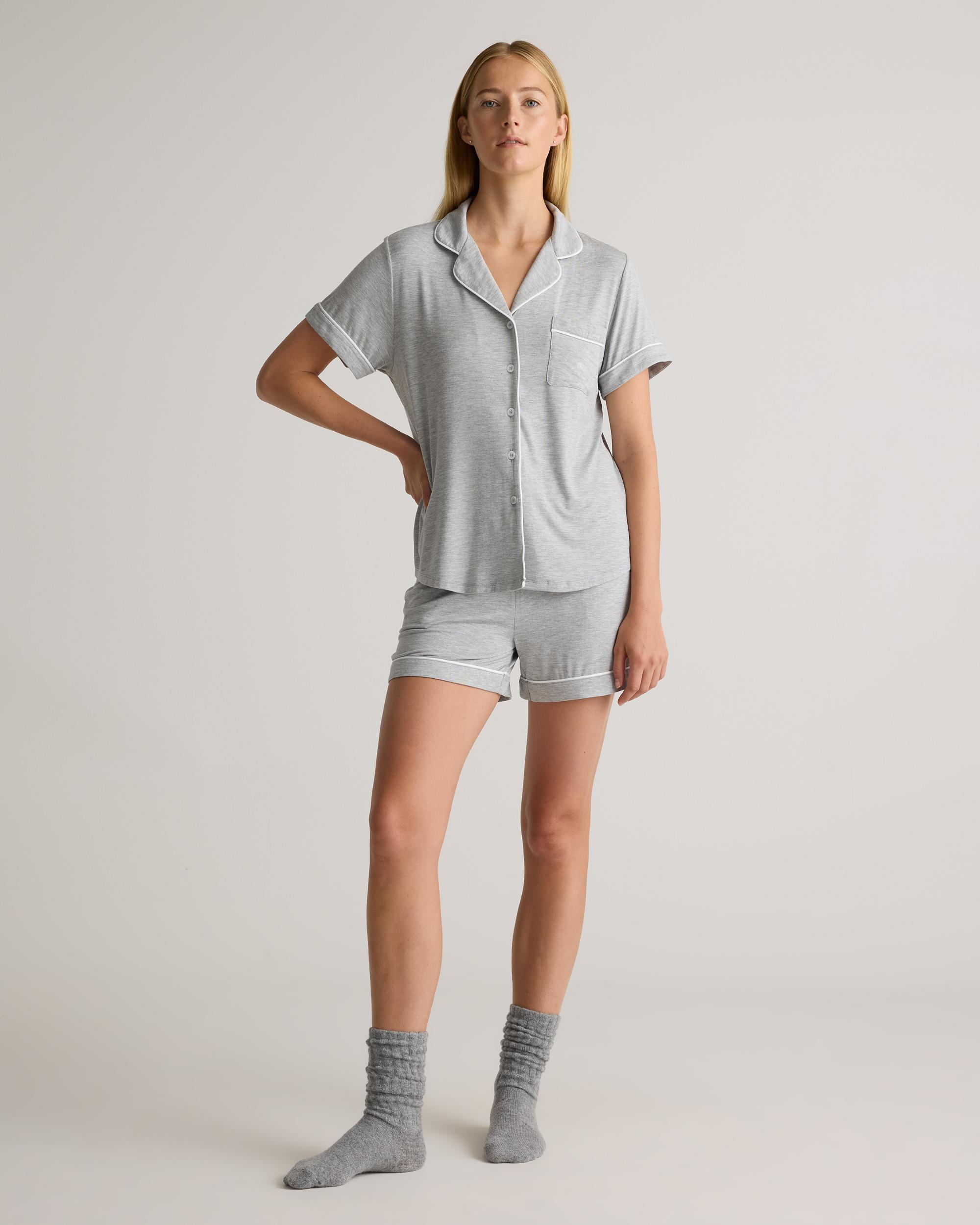 Quince | Women's Bamboo Jersey Short Sleeve Pajama Set Product Image