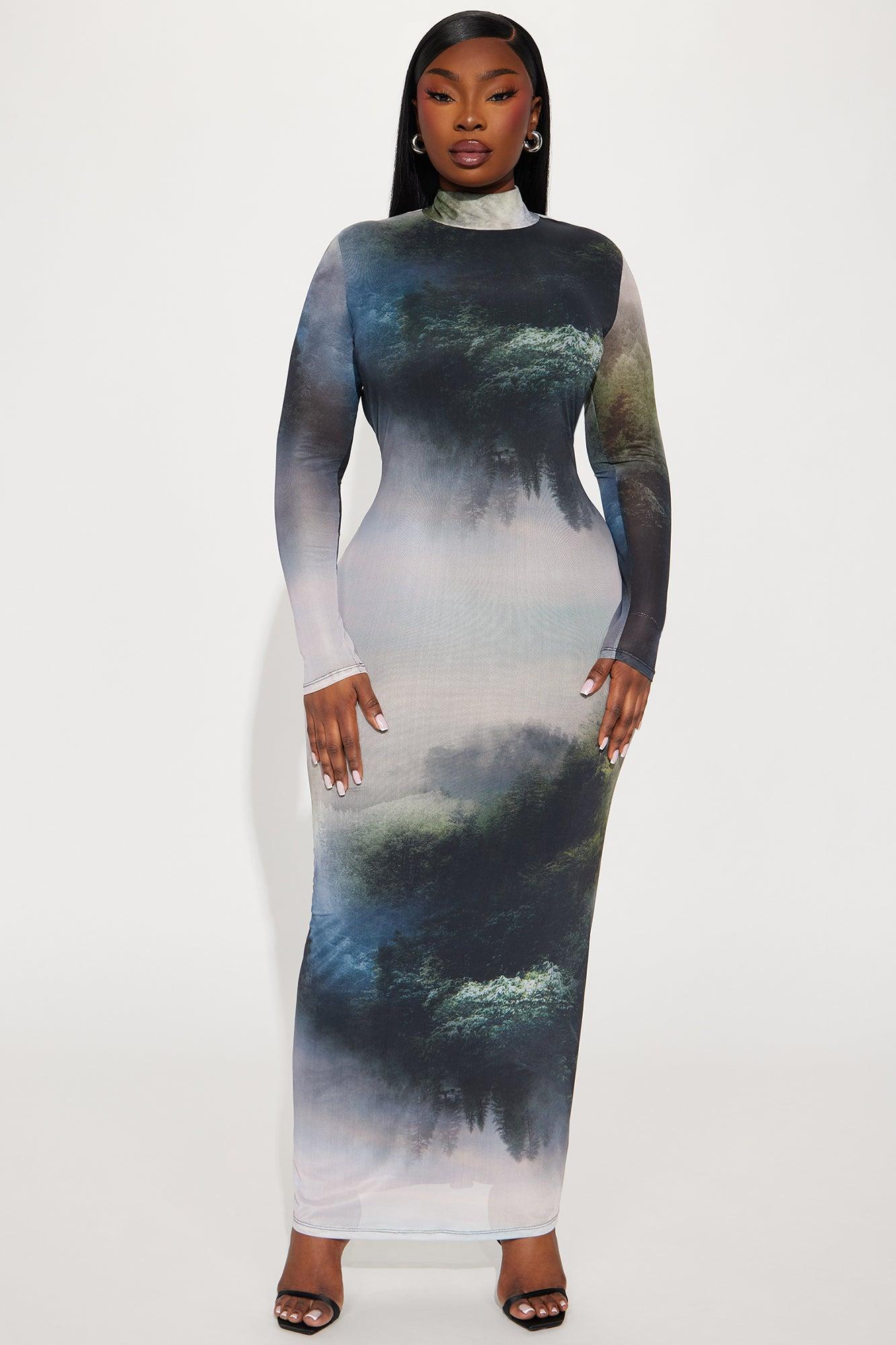 Versailles Mesh Maxi Dress - Black/combo Product Image