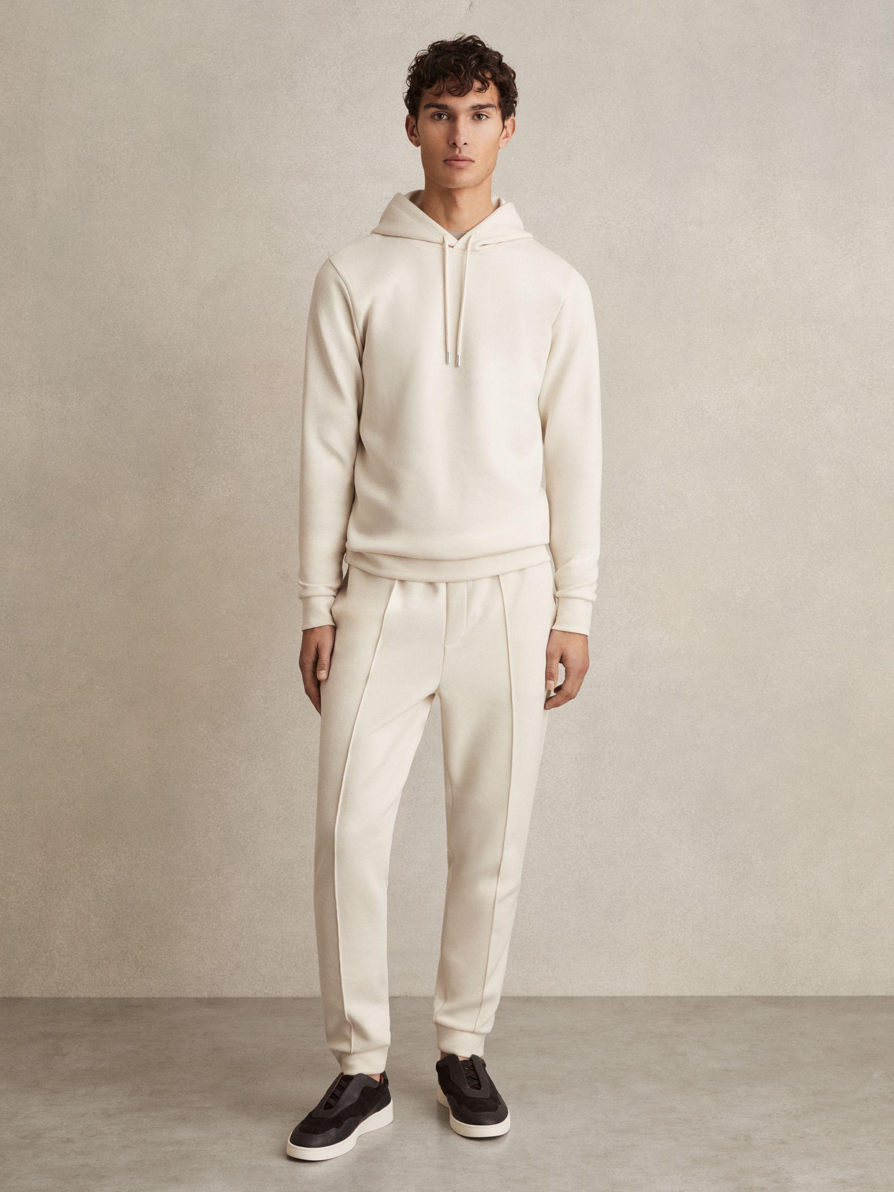 Interlock Jersey Drawstring Hoodie in Off White Product Image