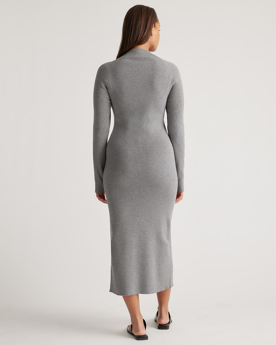 Quince | Women's Eco-Knit Ribbed Mock Neck Sweater Dress Size XL, Viscose Product Image