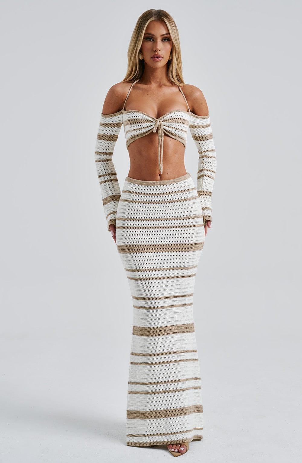 Georgia Top - Beige/White Product Image