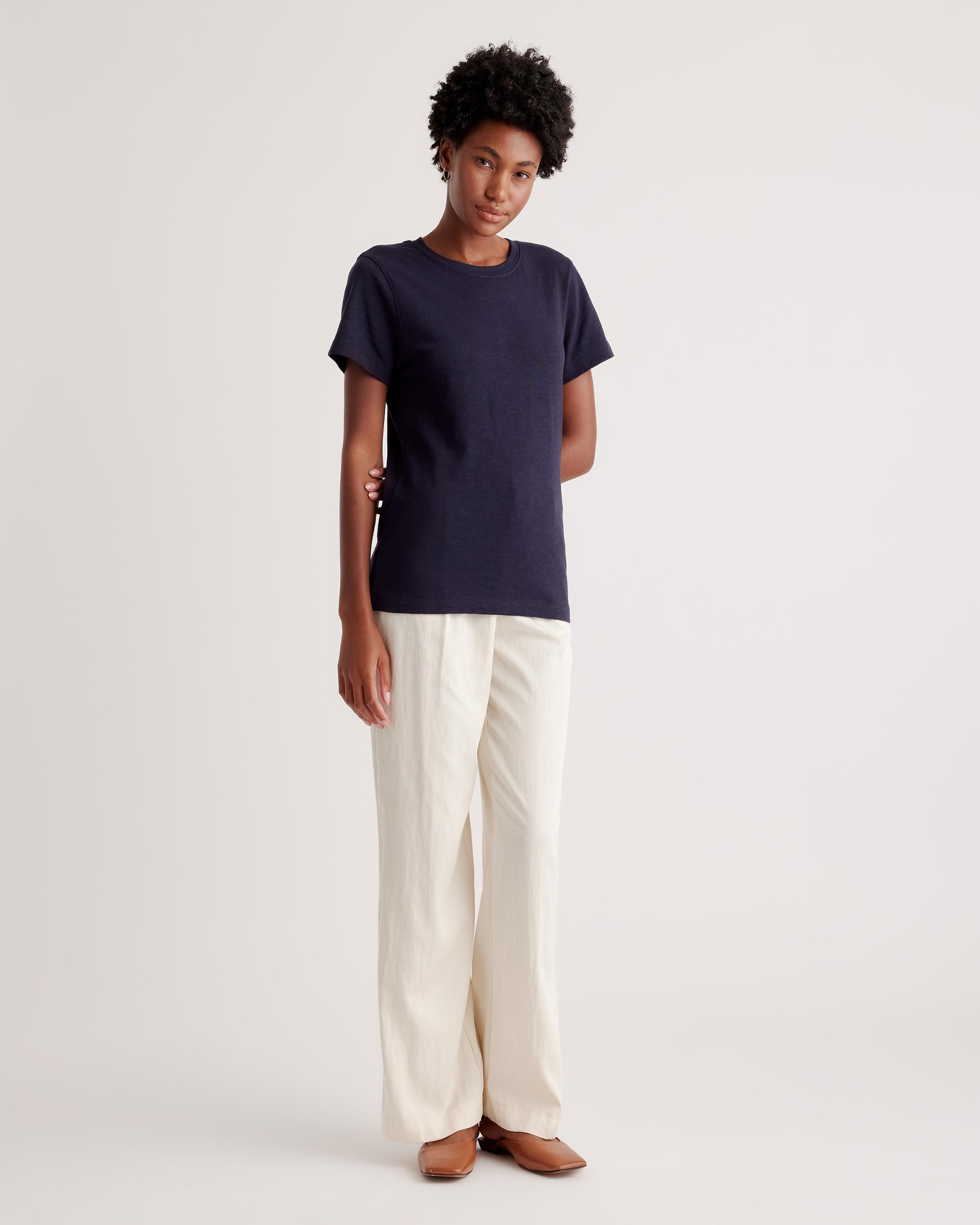 Quince | Women's Slub Crewneck T-Shirt Organic Cotton Product Image