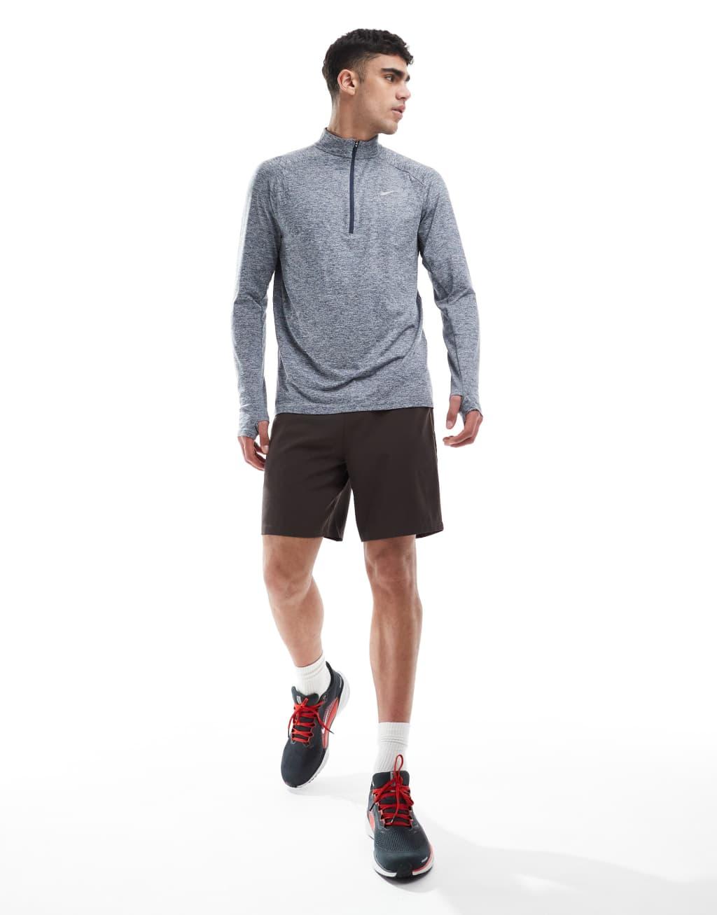 Nike Running Stride 1/2 zip sweatshirt in dark blue Product Image