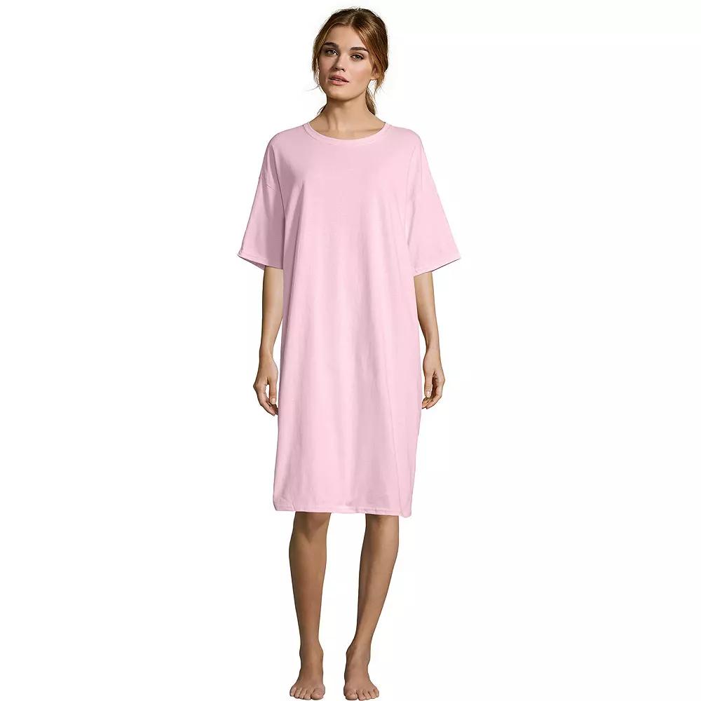 Women's Hanes® Wear-Around Lounge Shirt, Pale Pink Product Image