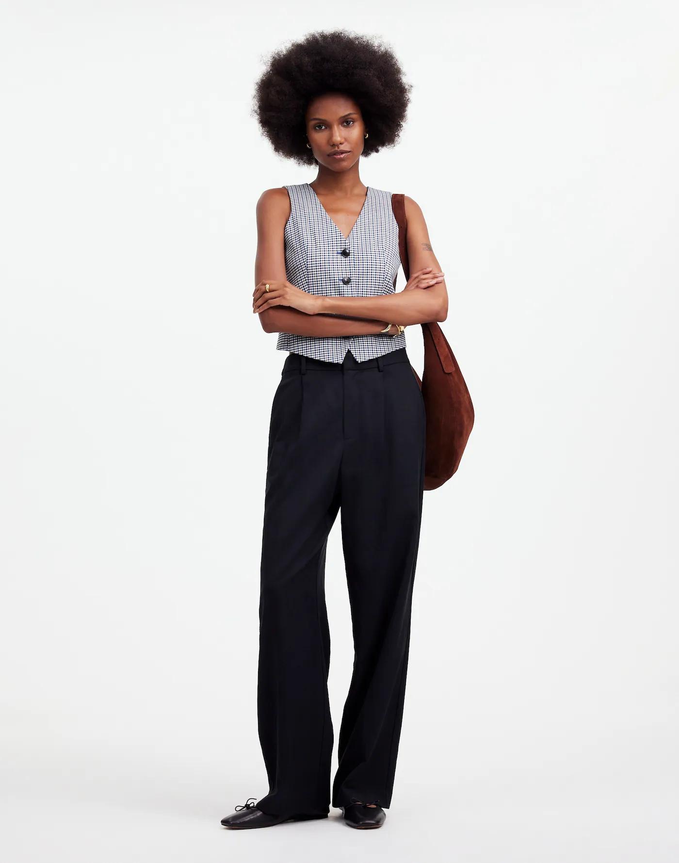 Waisted Vest in Yarn-Dye Product Image