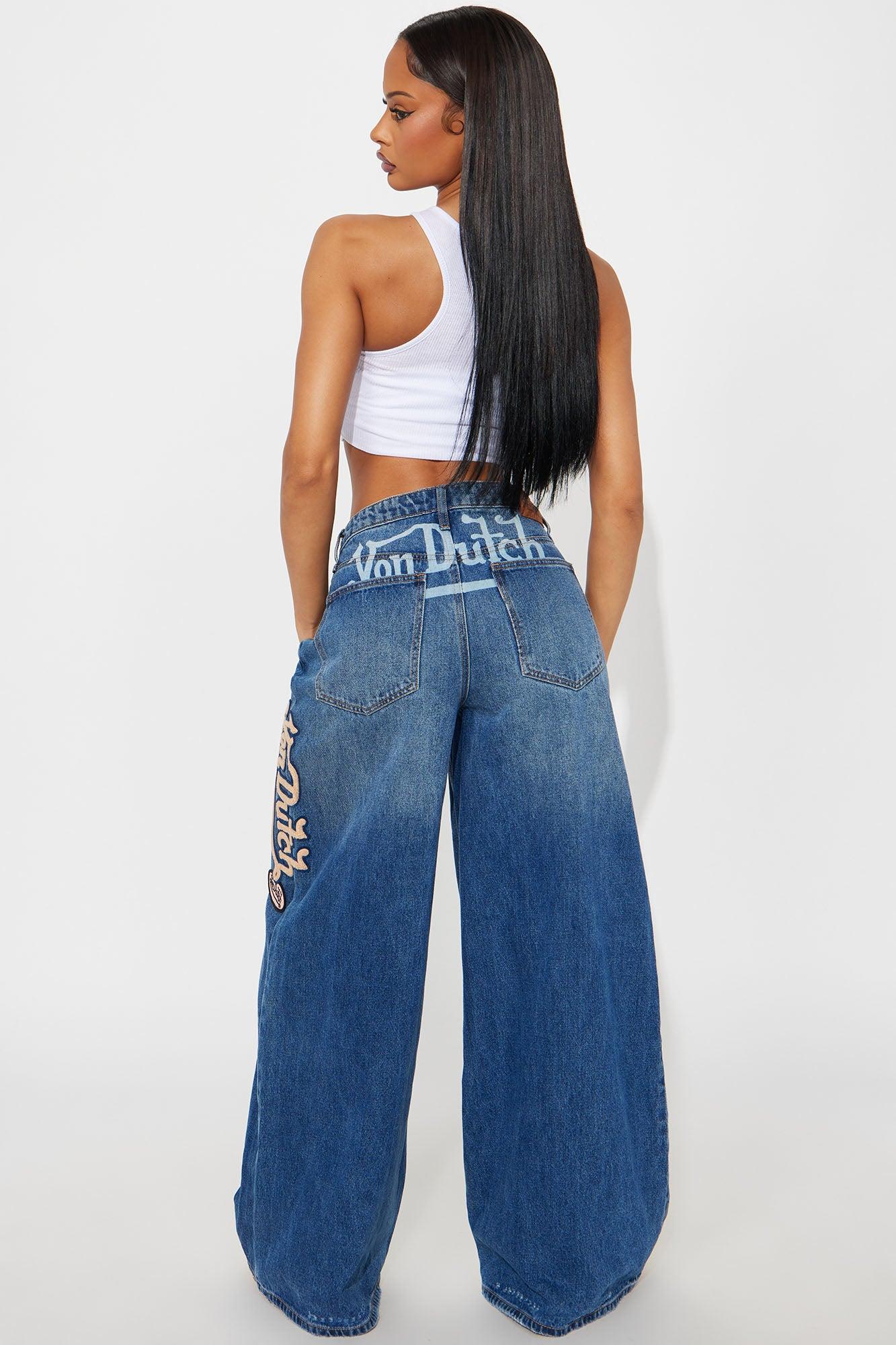 Von Dutch Originals Baggy Jeans - Dark Wash Female Product Image