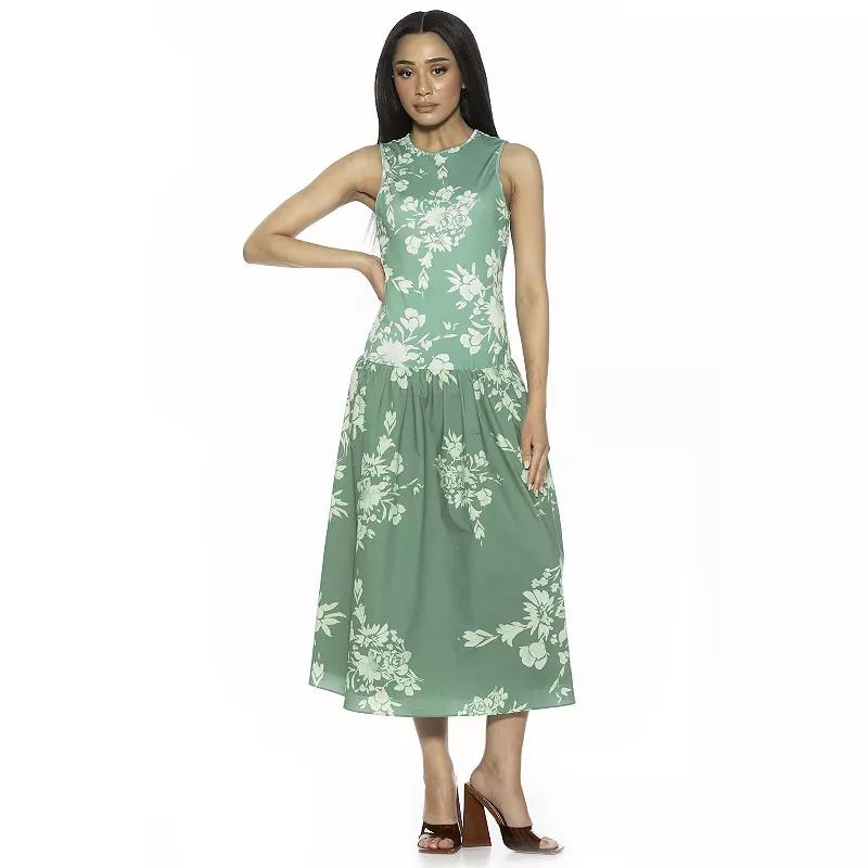 Women's ALEXIA ADMOR Lyle Crewneck Fit And Flare Midi Tank Top Dress,  Product Image